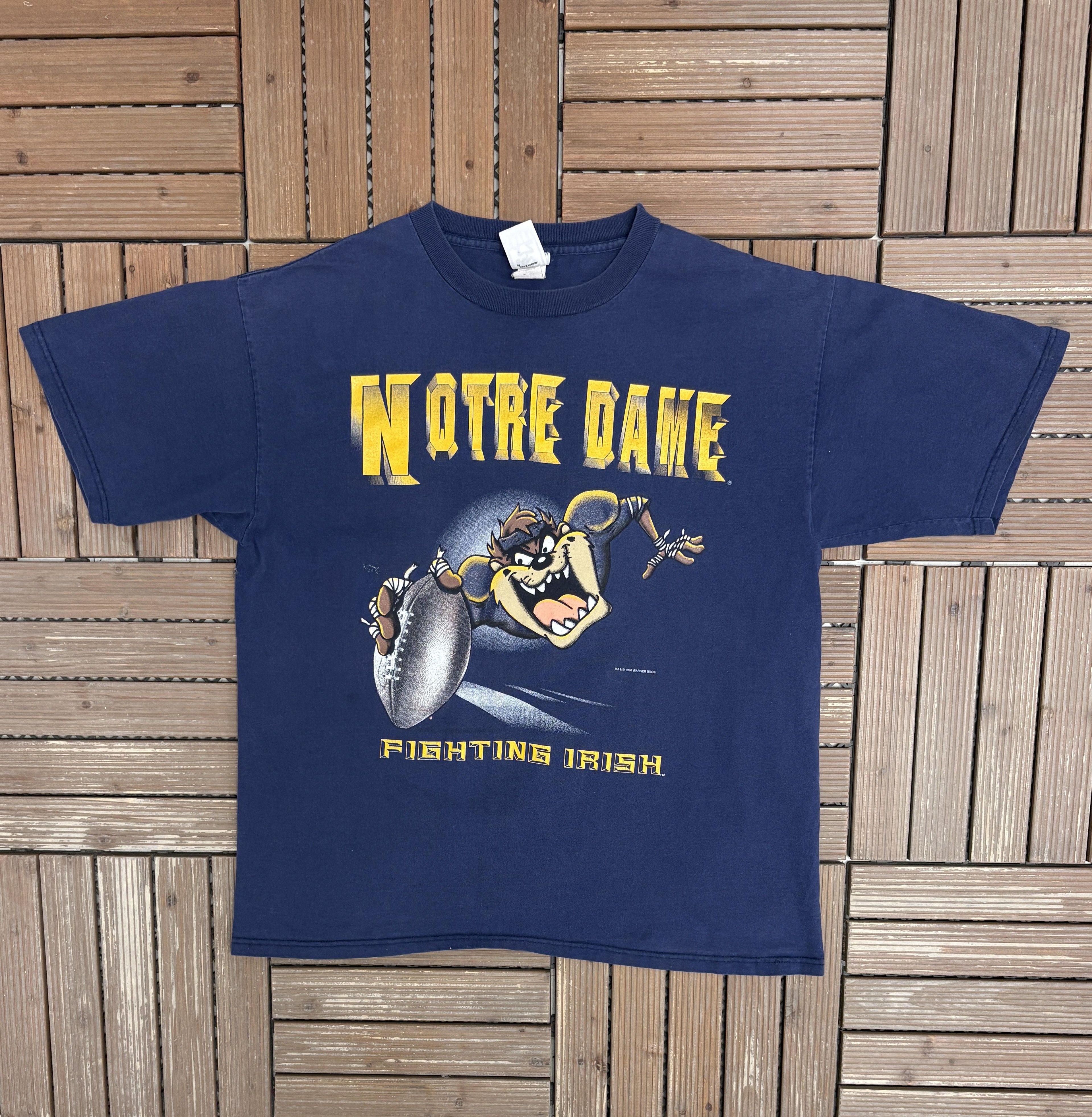 Vintage Notre Dame Fighting Irish Taz Vintage T Shirt Tee Hoodie, Sweatshirt | PodTeesHub.com