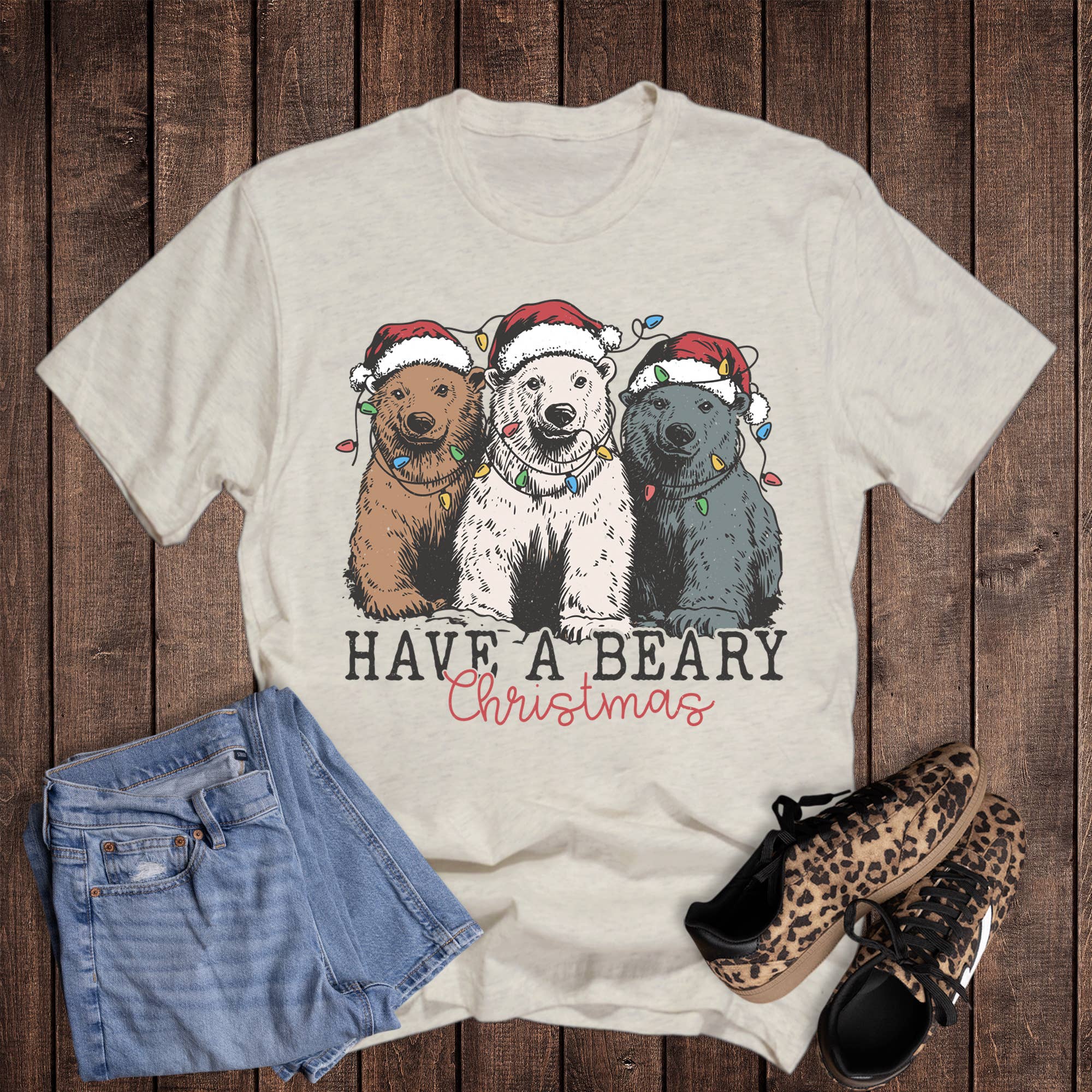 Christmas Have A Beary Christmas Graphic Tee Hoodie, Sweatshirt | PodTeesHub.com
