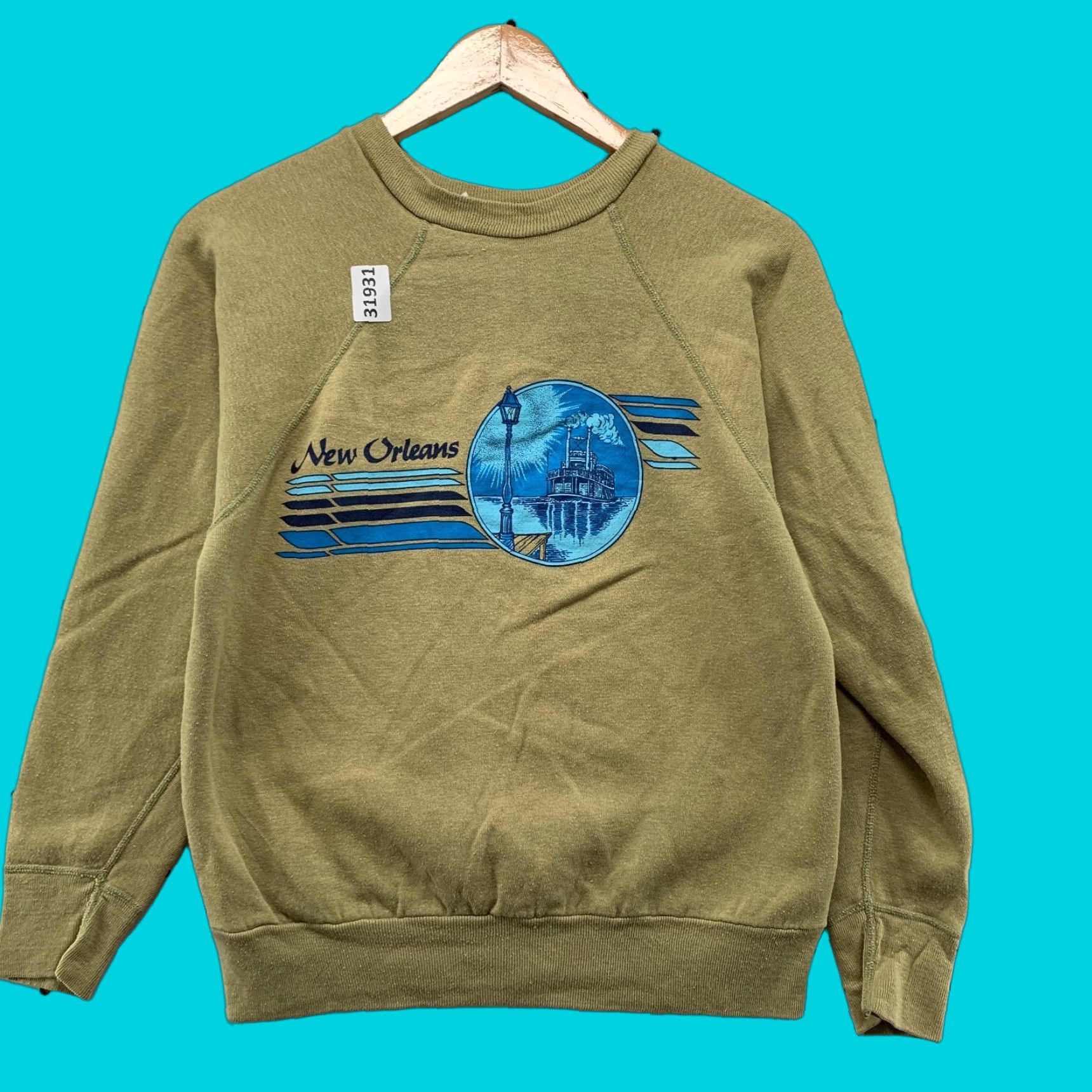 Vintage New Orleans Crewneck Sweatshirt Mens Boys Brown Youth Medium Usa 80s Fits Vintage Sw T-Shirts, Hoodie
