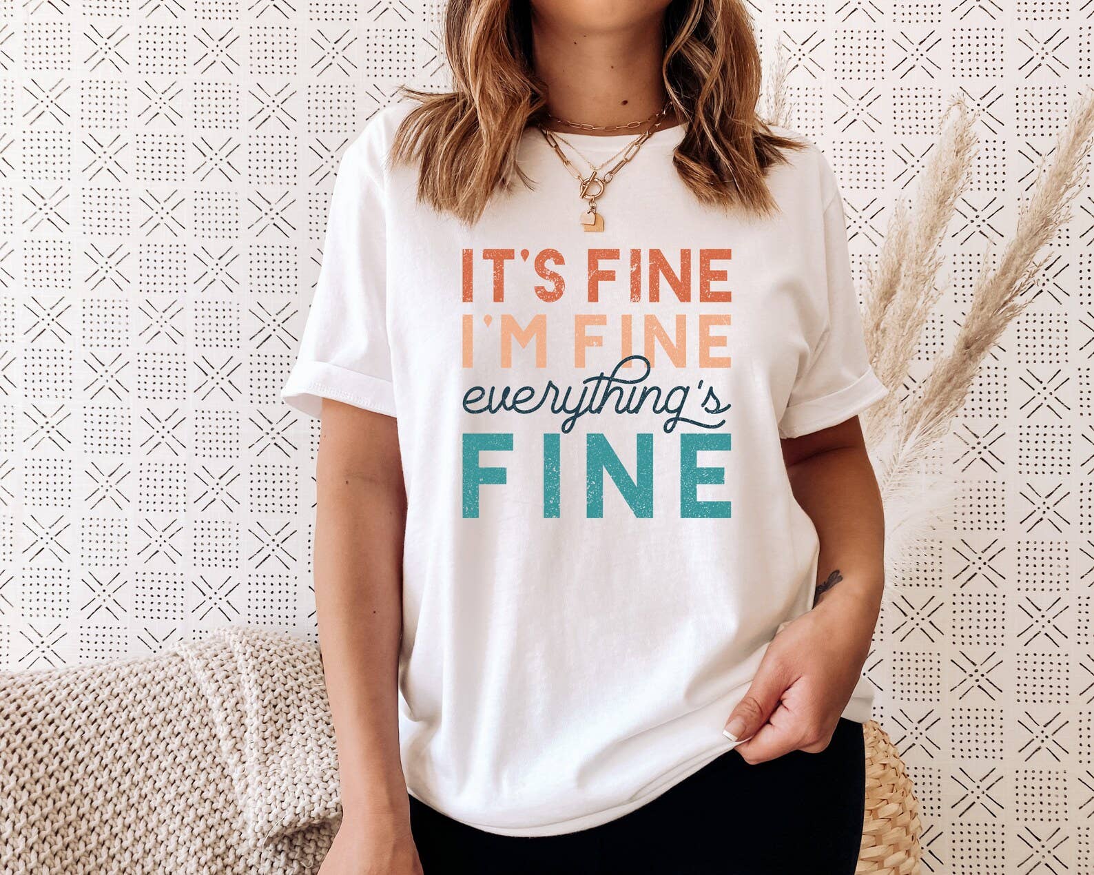 It's Fine I'm Fine Everything's Fine T-Shirt Hoodie, Sweatshirt | PodTeesHub.com