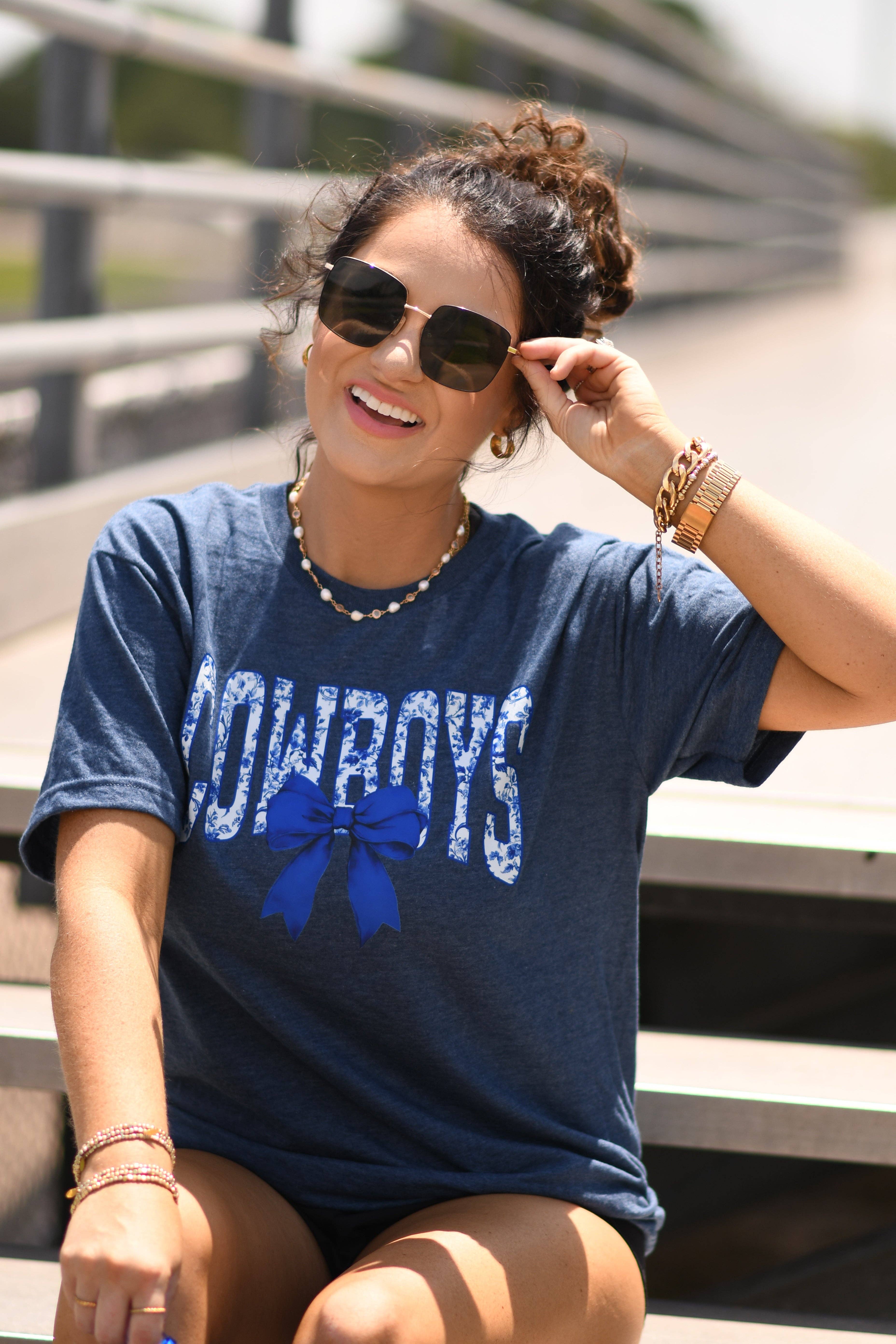Cowboys Chinoiserie Bow Tee Hoodie, Sweatshirt | PodTeesHub.com