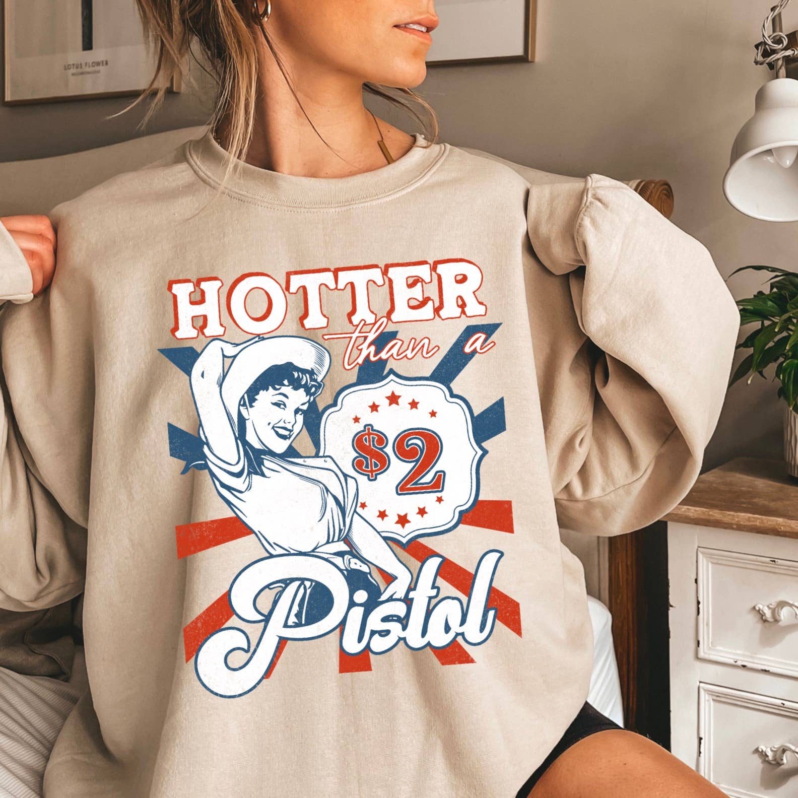Hotter Than A $2 Women’S Western Graphic Sweatshirt T-Shirts, Hoodie | PodTeesHub.com