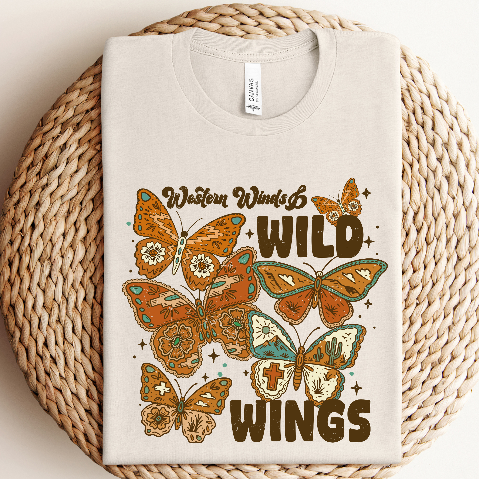 Boho Wild Wings Graphic Tee Hoodie, Sweatshirt | PodTeesHub.com