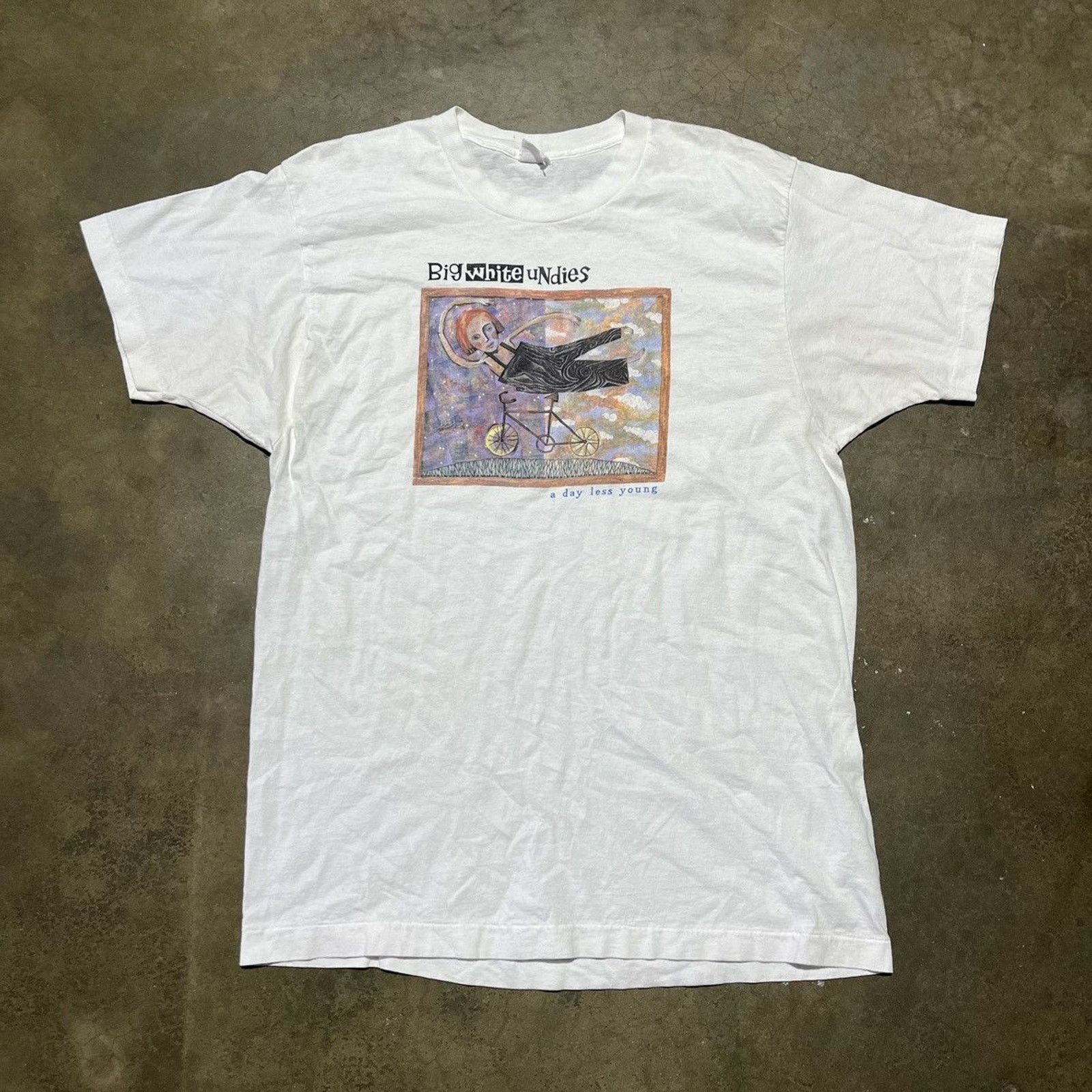Vintage 90s Big White Undies White Art Band T Shirt Hoodie, Sweatshirt | PodTeesHub.com