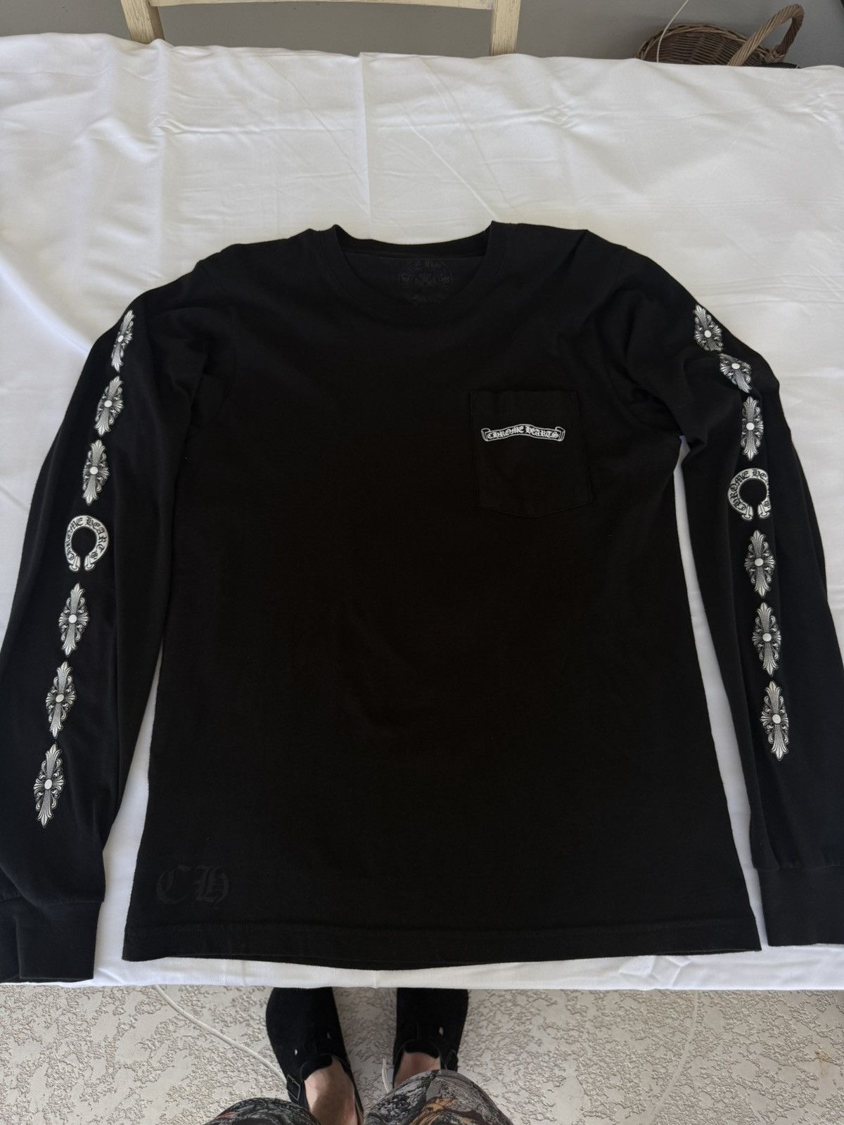 Hearts Chrome Heart Floral Cross Long Sleeve T-Shirts, Hoodie, Sweatshirt | PodTeesHub.com