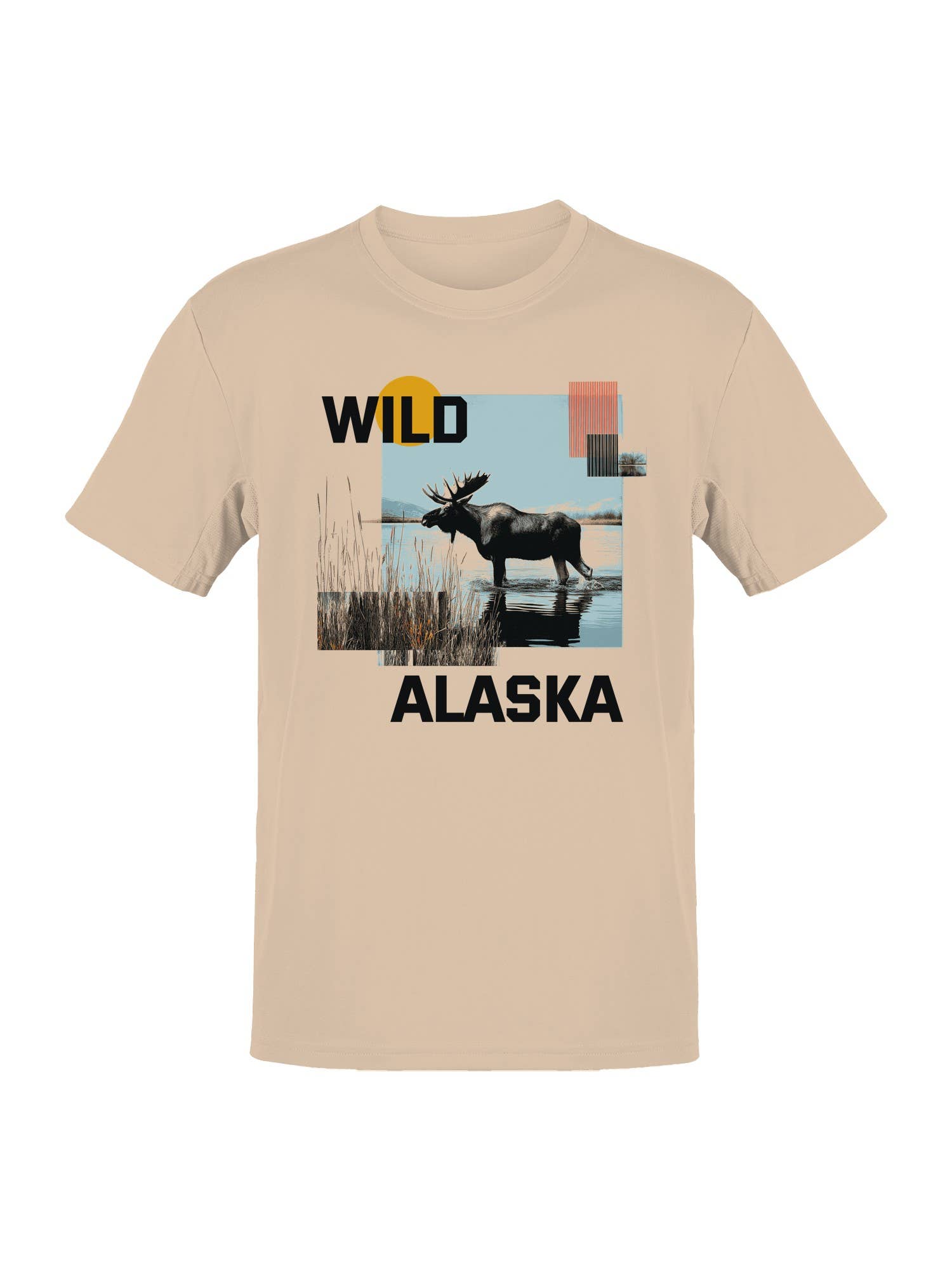 Majestic Wild Alaska Moose Scene Men's T-Shirt Hoodie, Sweatshirt | PodTeesHub.com
