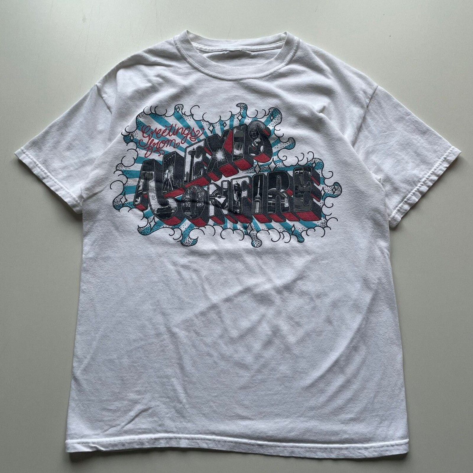 Band Teesmvintage Y2k Alexis Fire Band Medium White T-Shirts, Hoodie, Sweatshirt
