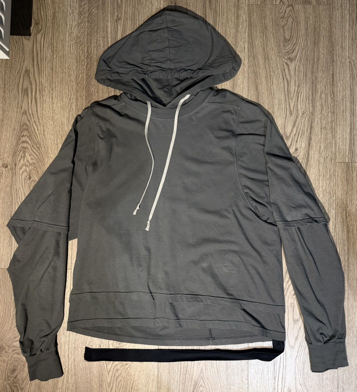 Owens Drkshdw Rick Owens Drkshdw Hustler Hoodie Size M Grey T-Shirts, Sweatshirt | PodTeesHub.com