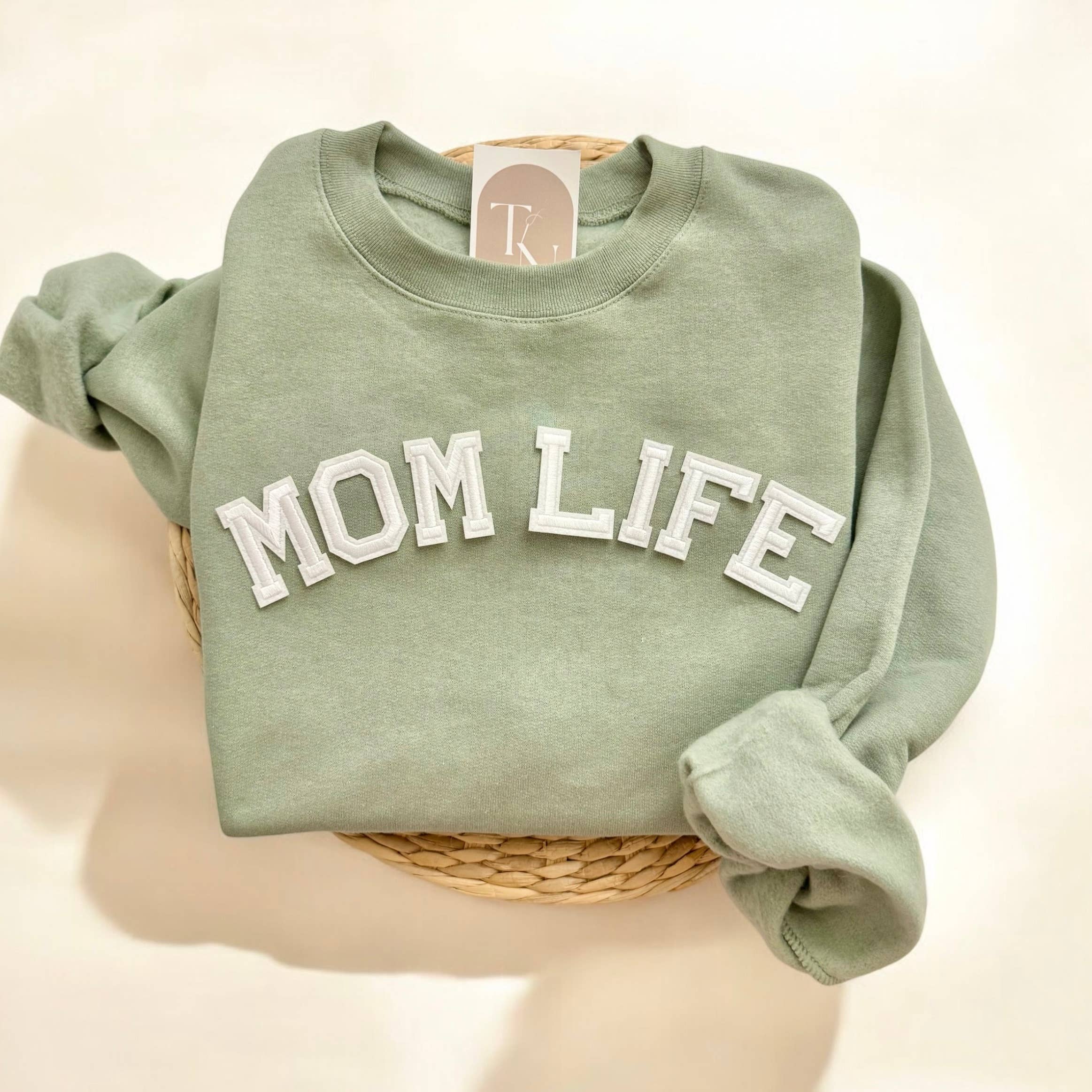 Mom Life Crewneck Sweatshirt, Mom Gifts T-Shirts, Hoodie | PodTeesHub.com