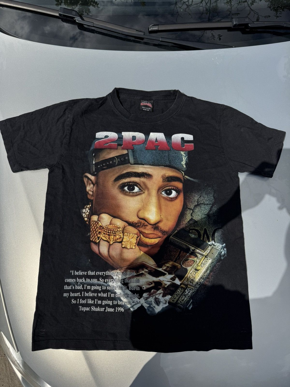 Band Tees 2pac Tupac Shakur June 1996 Vintage T Shirt Rap Tee Band M Hoodie, Sweatshirt | PodTeesHub.com