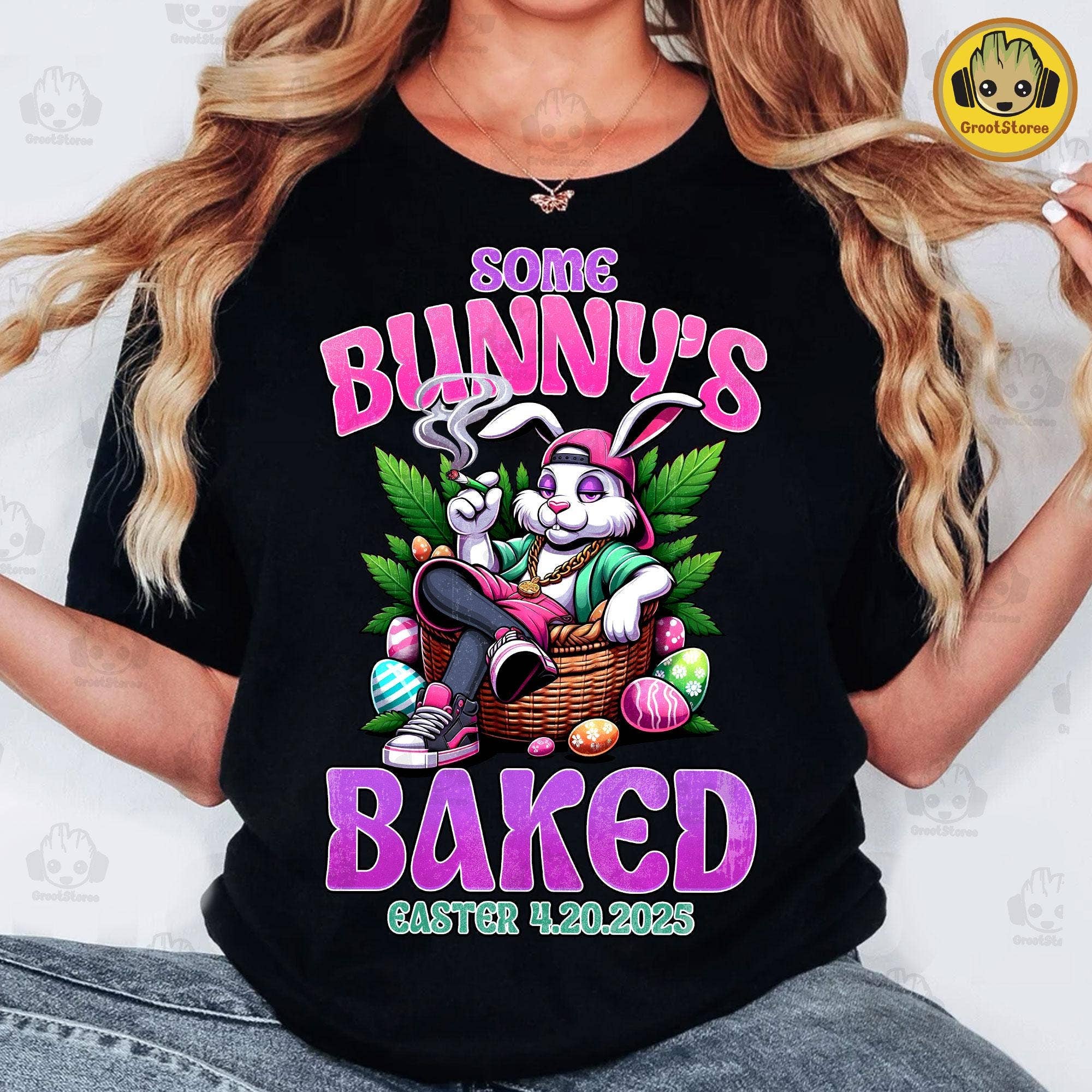 Easter Bunny 420 Shirt, Some Bunny's Baked, Happy Easter Day Hoodie, Sweatshirt | PodTeesHub.com