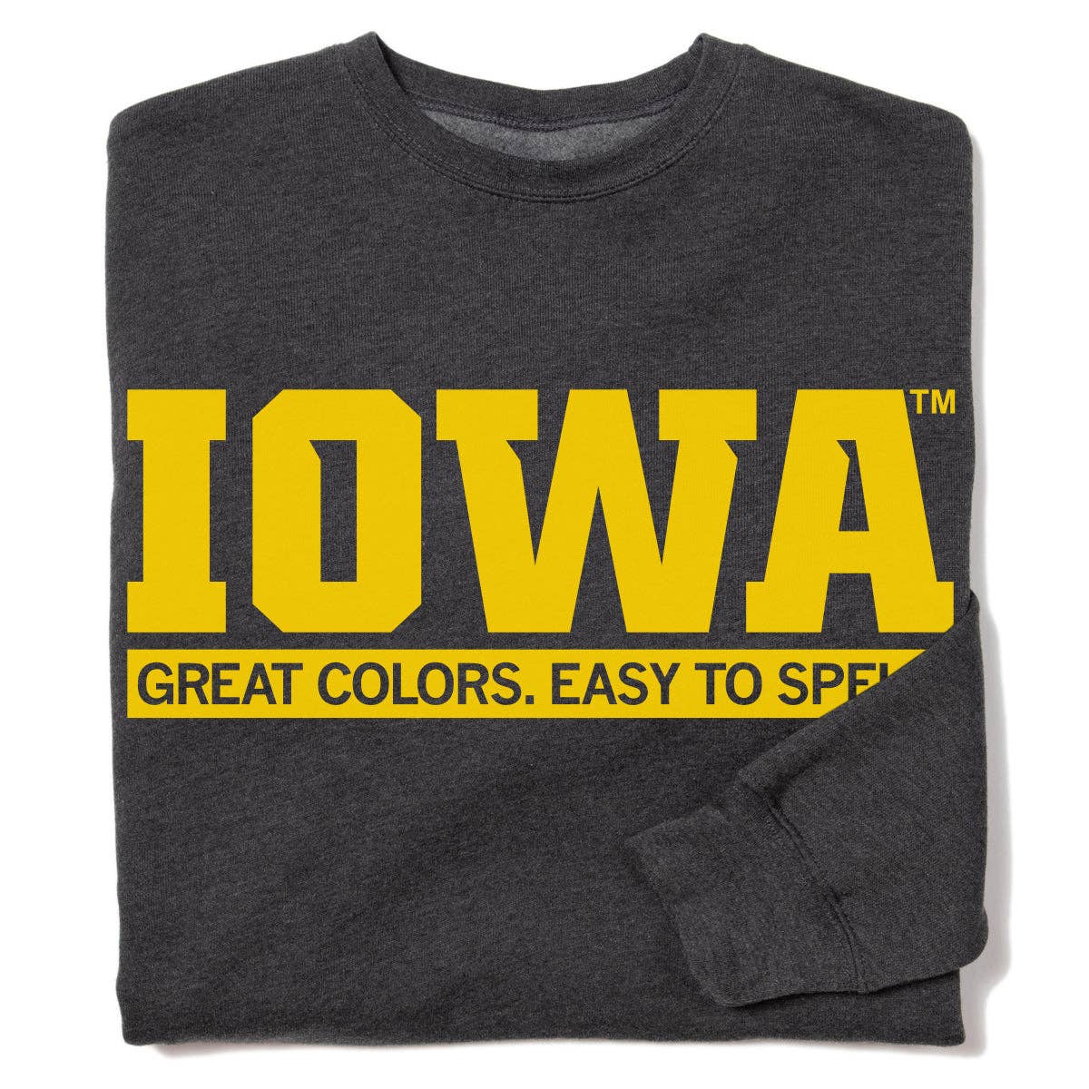 Iowa: Great Colors Easy To Spell Crew Sweatshirt T-Shirts, Hoodie | PodTeesHub.com