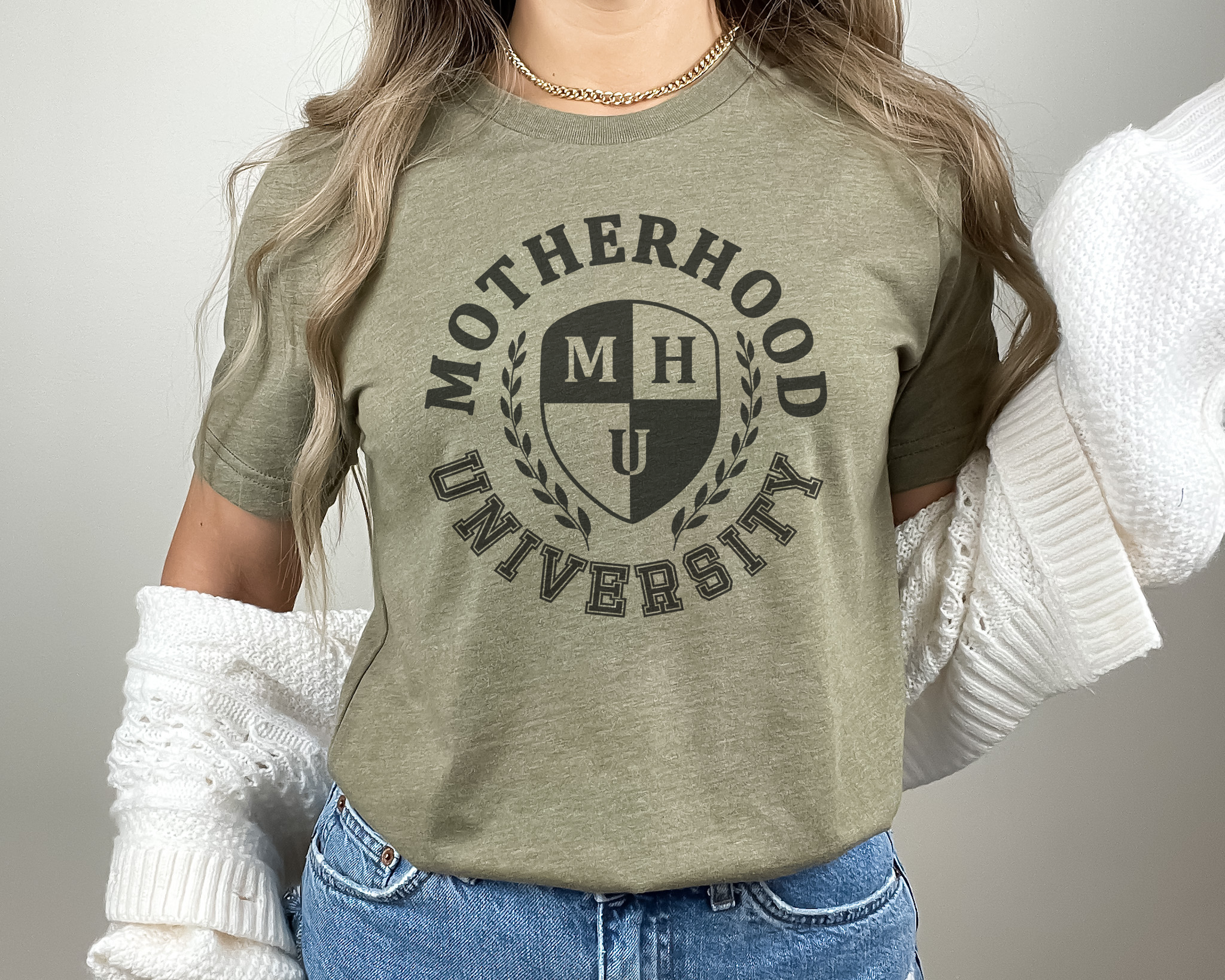 Motherhood University Circle L Mom Tee Hoodie, Sweatshirt | PodTeesHub.com