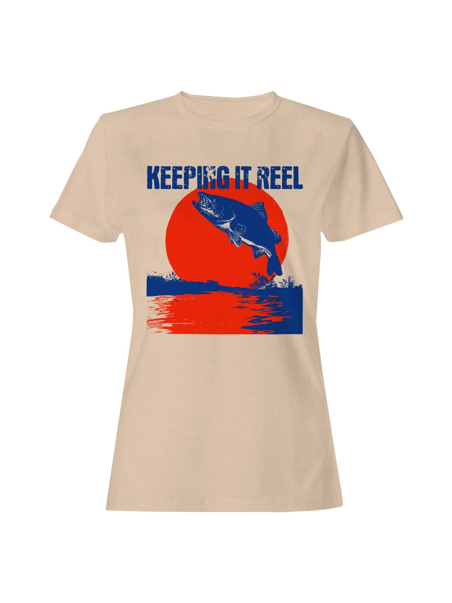 Keeping It Reel Salmon Sunset Women's T-Shirt Hoodie, Sweatshirt | PodTeesHub.com