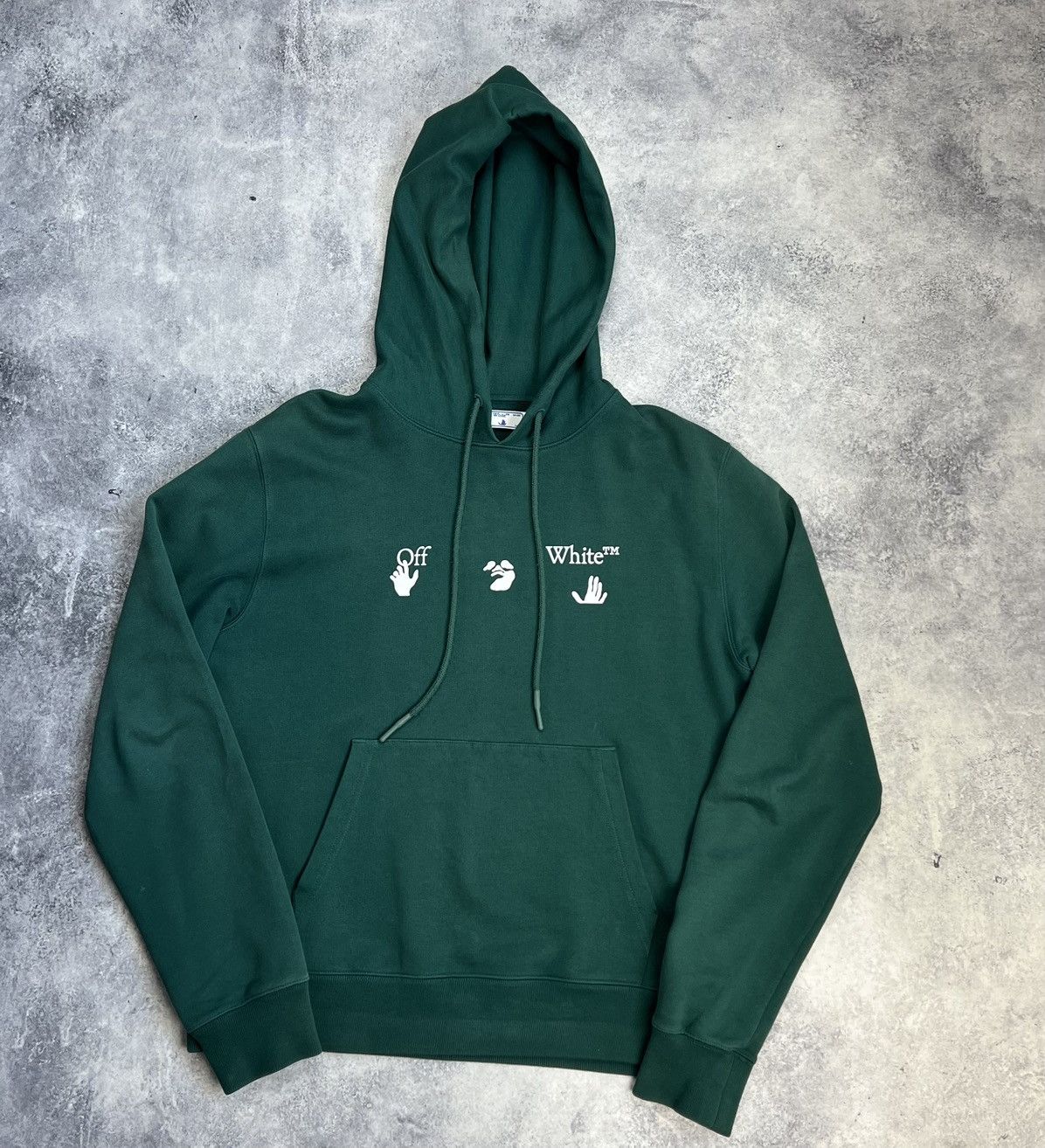 White Off White Big Logo Green Hoodie T-Shirts, Sweatshirt | PodTeesHub.com