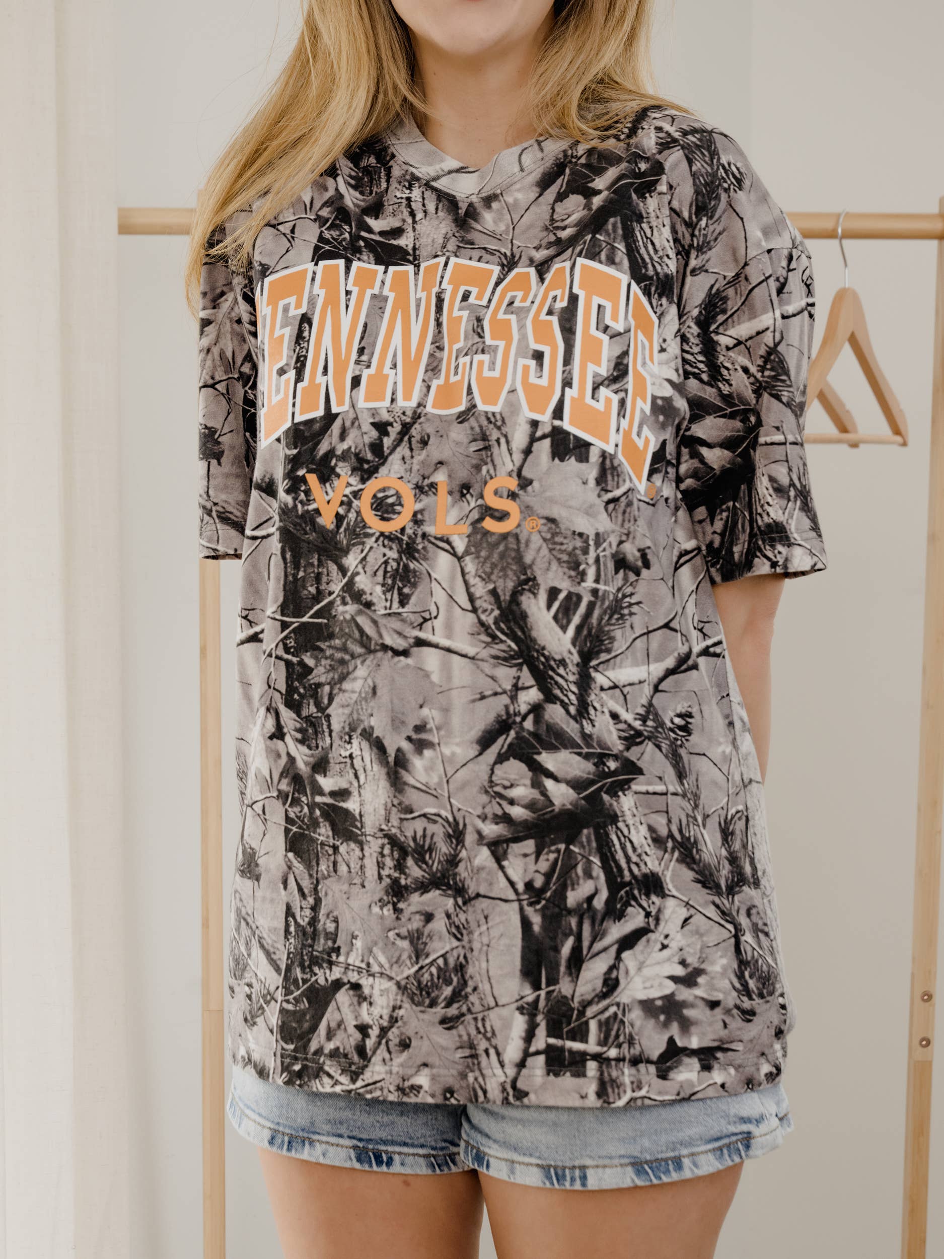 Tennessee Vols Filled Gault Black/White Camo Tee Hoodie, Sweatshirt | PodTeesHub.com