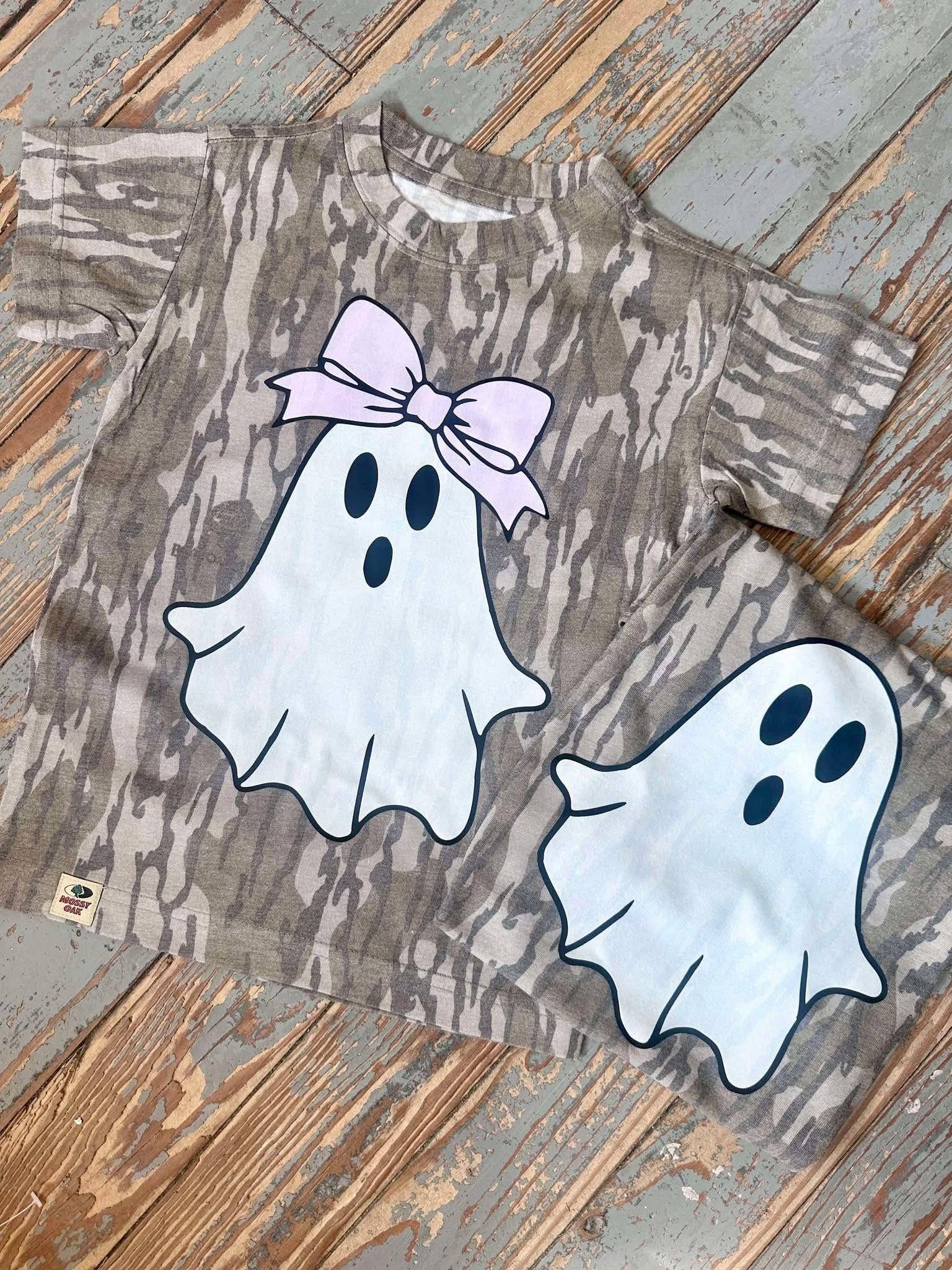 Cute Ghost Kids Camo Dtf Graphic Tee Hoodie, Sweatshirt | PodTeesHub.com
