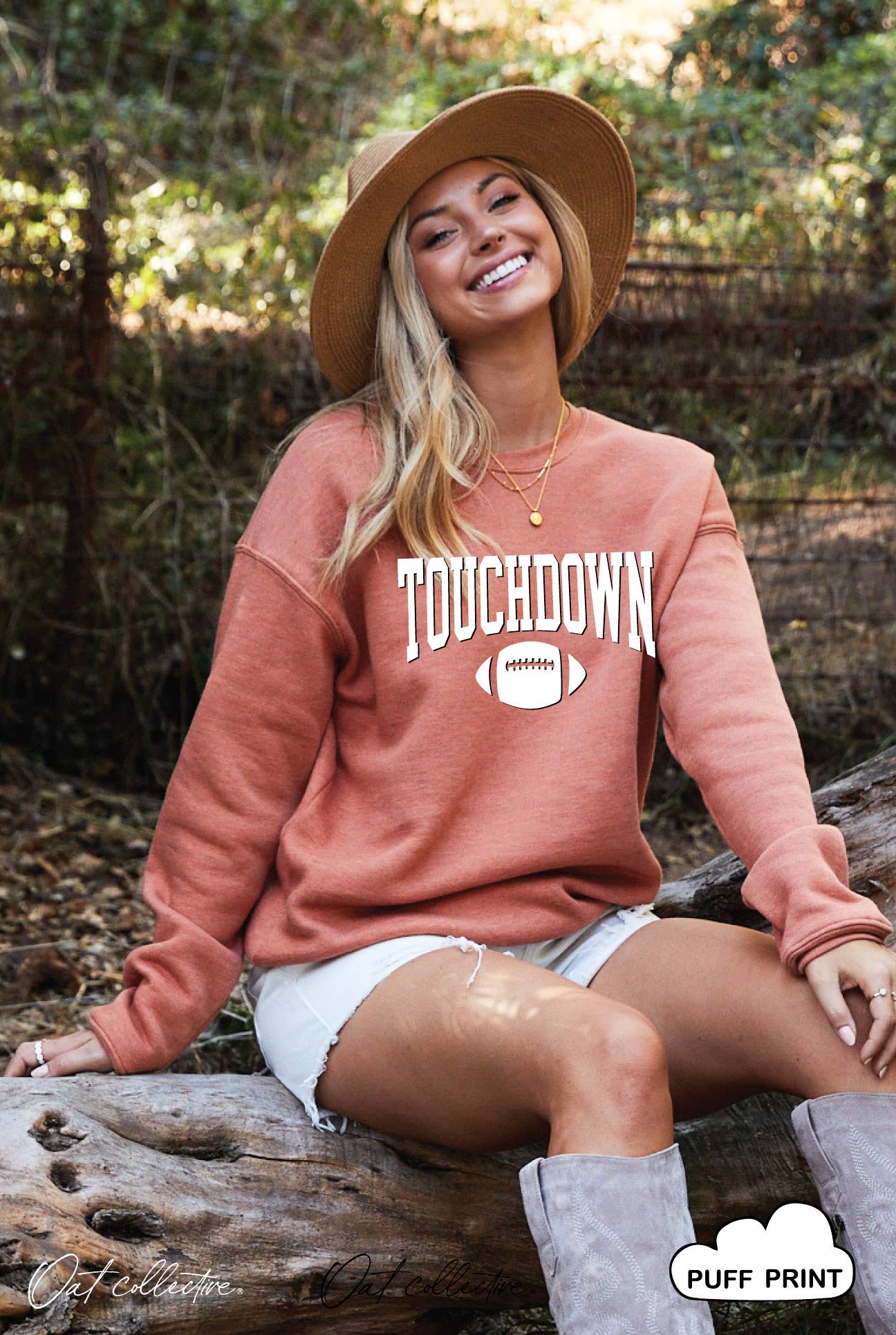 Touchdown Puff Graphic Sweatshirt T-Shirts, Hoodie | PodTeesHub.com