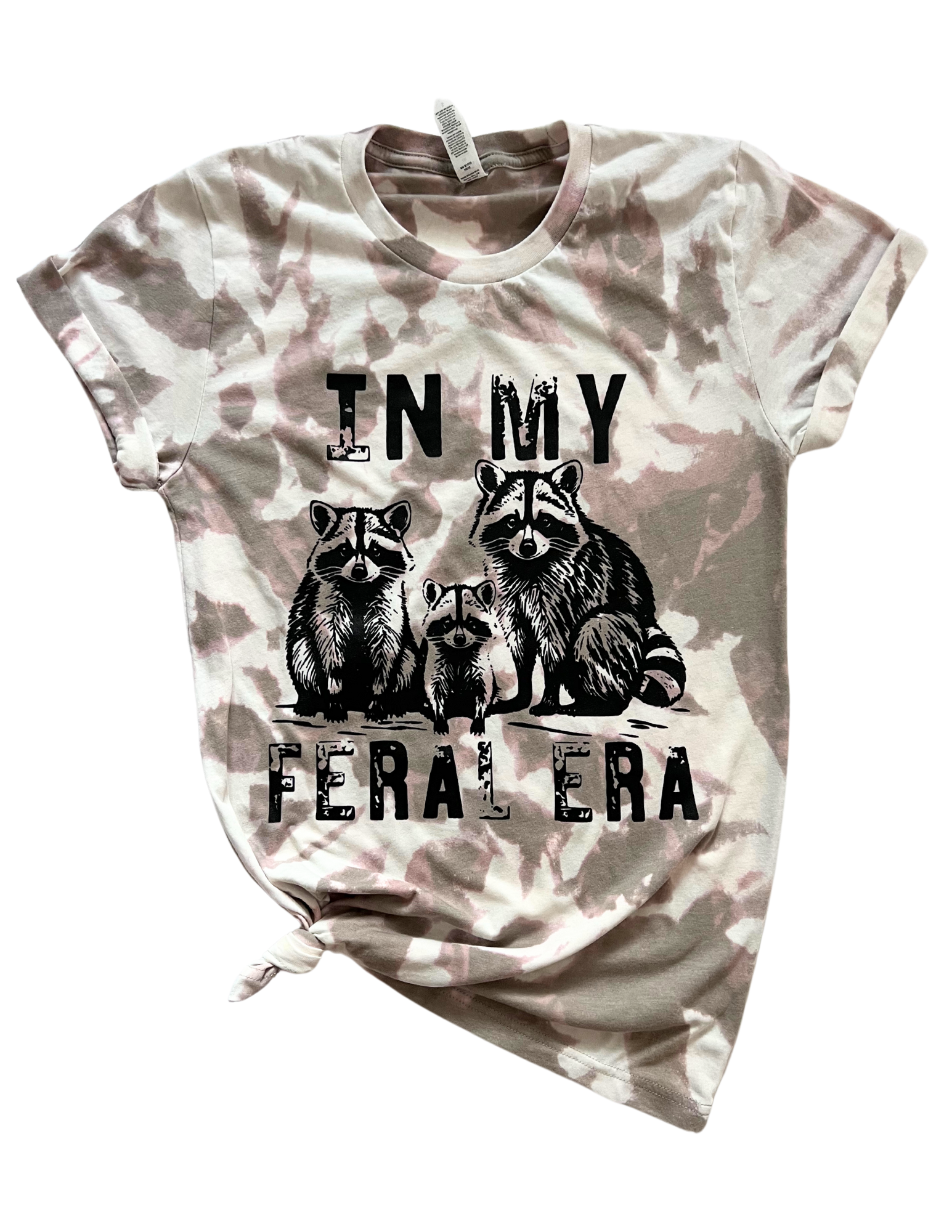 In My Feral Era Raccoon Tie-Dye Tee Hoodie, Sweatshirt | PodTeesHub.com
