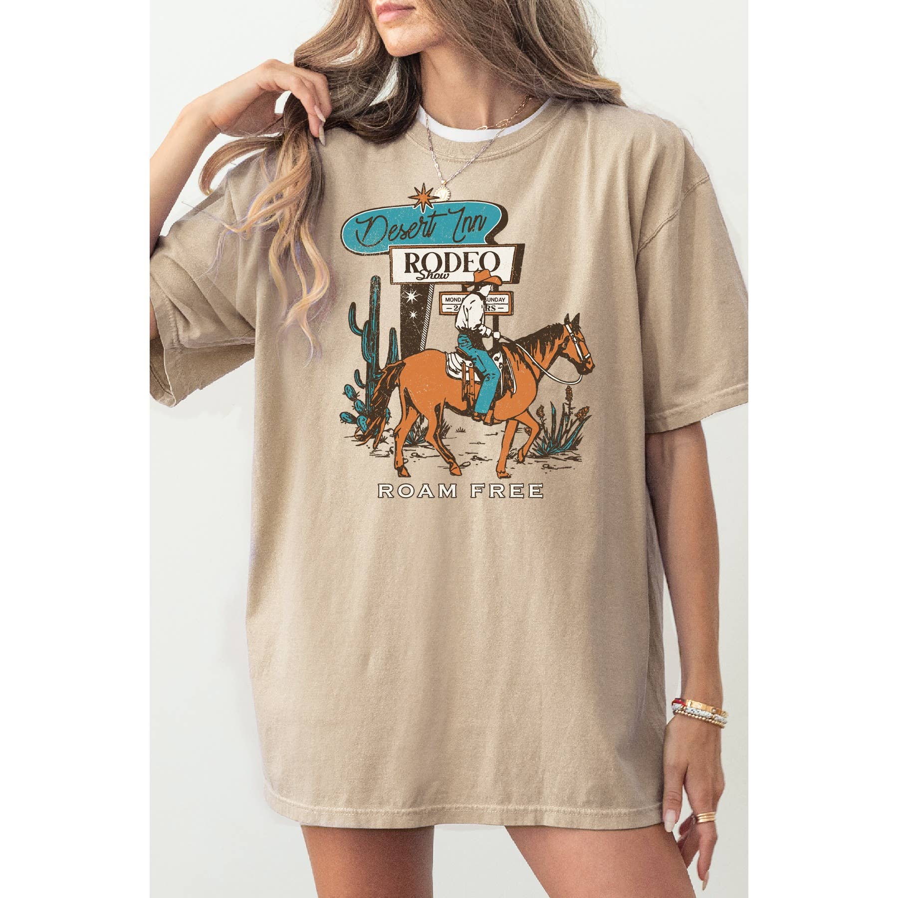 Desert Inn Roam Free - Boots Oversized Unisex Tee Hoodie, Sweatshirt | PodTeesHub.com