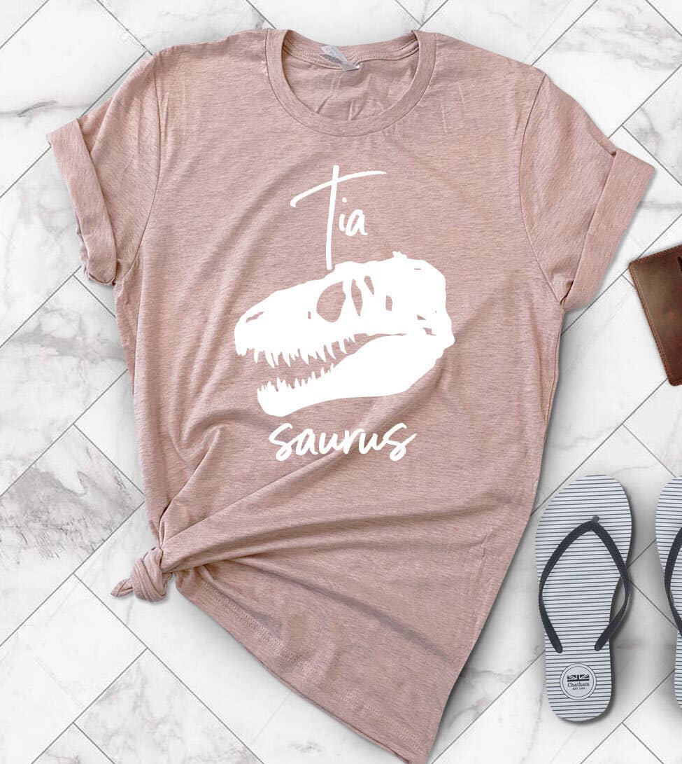 Tia Saurus  - Tia Aunt Fun Dinosaur Gift T-Shirt Hoodie, Sweatshirt | PodTeesHub.com