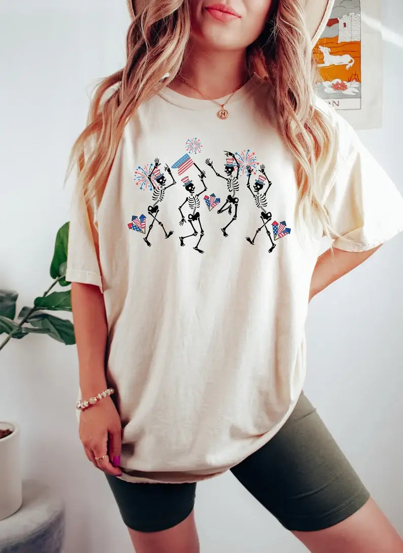 4th of July Skellies T-Shirt Hoodie, Sweatshirt | PodTeesHub.com