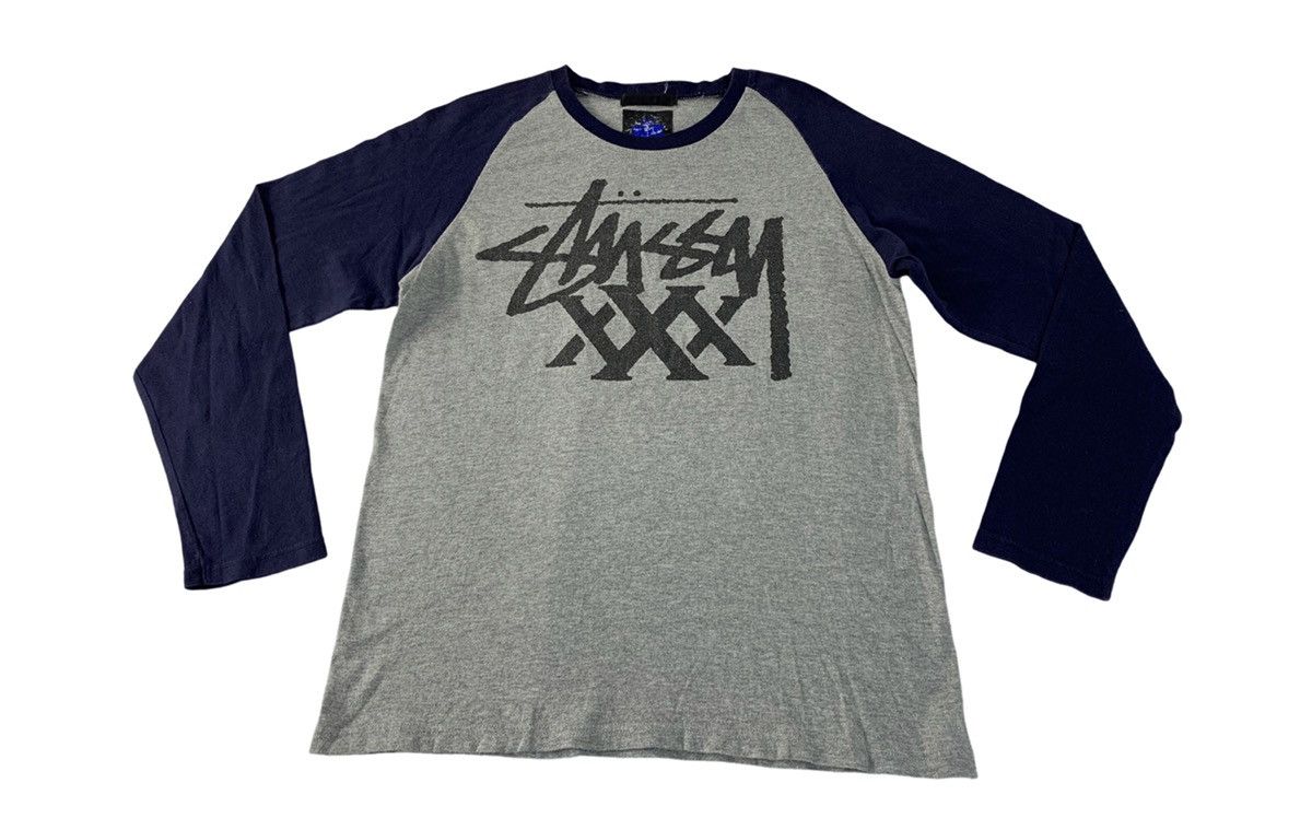 Vintage Stussy Xxx Anniversary Spell Out Raglan Printed Tee Hoodie, Sweatshirt | PodTeesHub.com