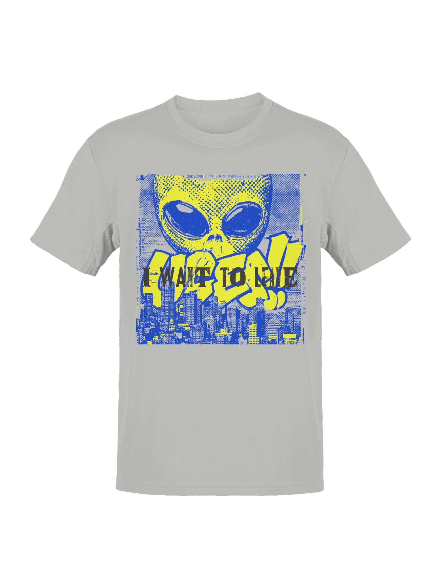 Alien Pop Art - I Want To Leave Men's T-Shirt Hoodie, Sweatshirt | PodTeesHub.com