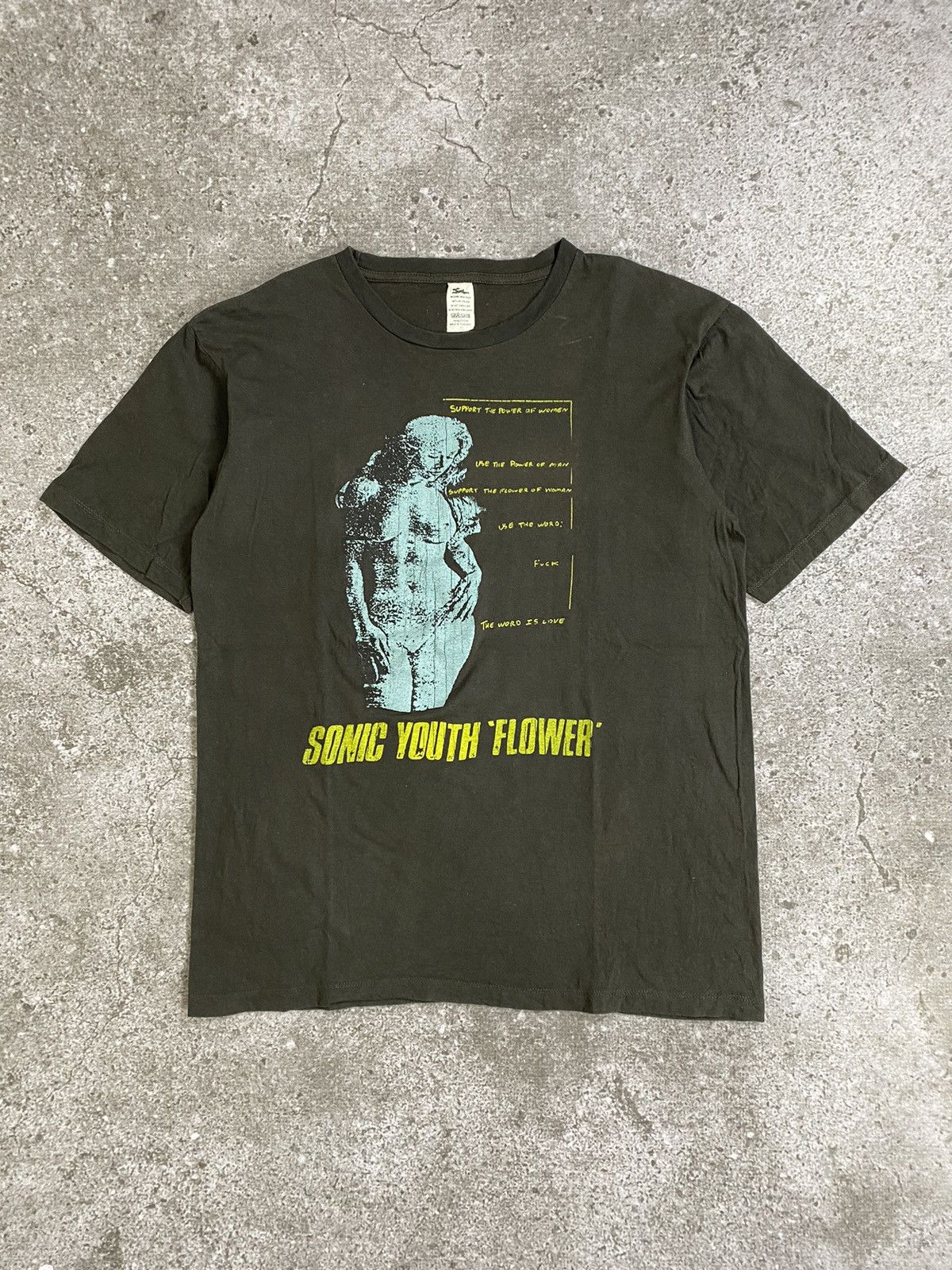 Band Tees Vintage Bootleg Sonic Youth Flower T Shirt Hoodie, Sweatshirt | PodTeesHub.com