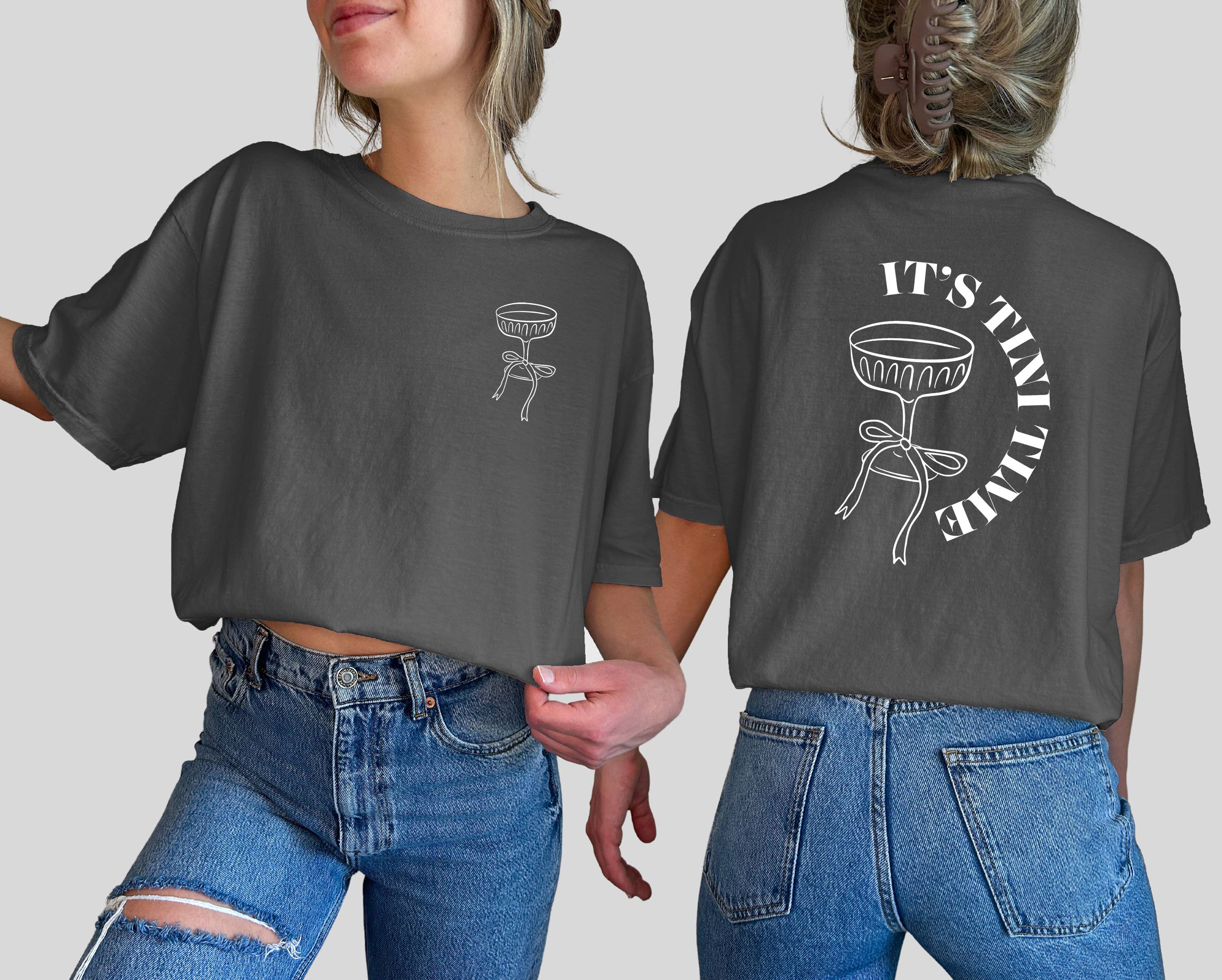 Tini Time Tshirt, Espresso, Cocktail T Shirt, Graphic Tee Hoodie, Sweatshirt | PodTeesHub.com