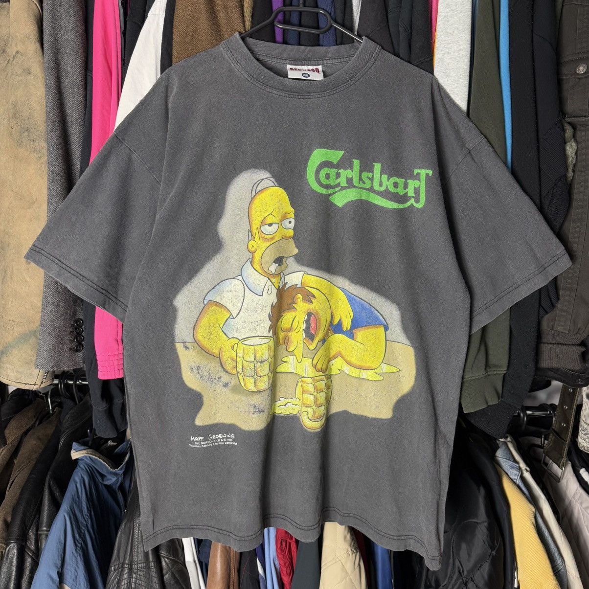 Vintage The Simpson 1996 Carlsberg Redwood 90s Tshirt Washed Hoodie, Sweatshirt | PodTeesHub.com