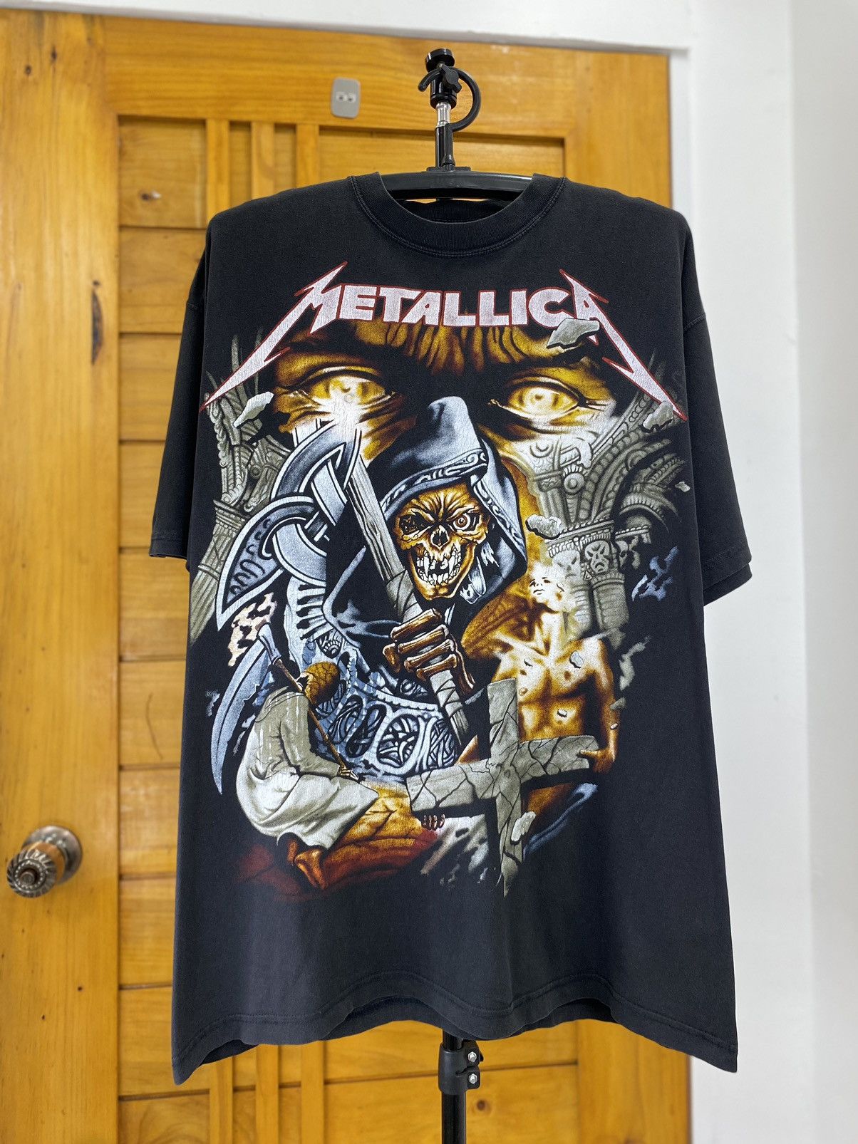 Metallica X Vintage Vintage Metallica Full Print Shirt 90 Hoodie, Sweatshirt | PodTeesHub.com