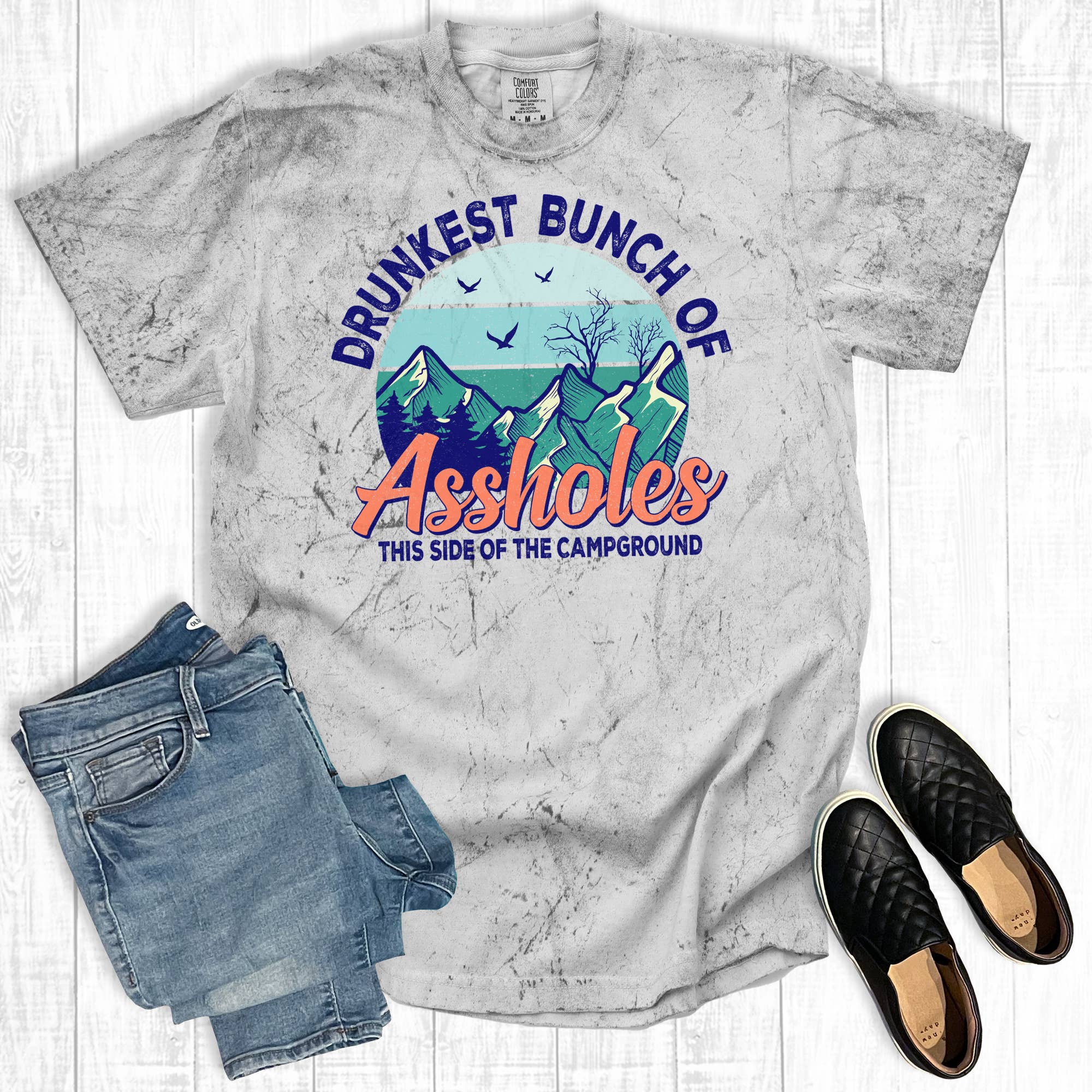 Summer Vacation Funny Camping Comfort Colors Graphic Tee Hoodie, Sweatshirt | PodTeesHub.com