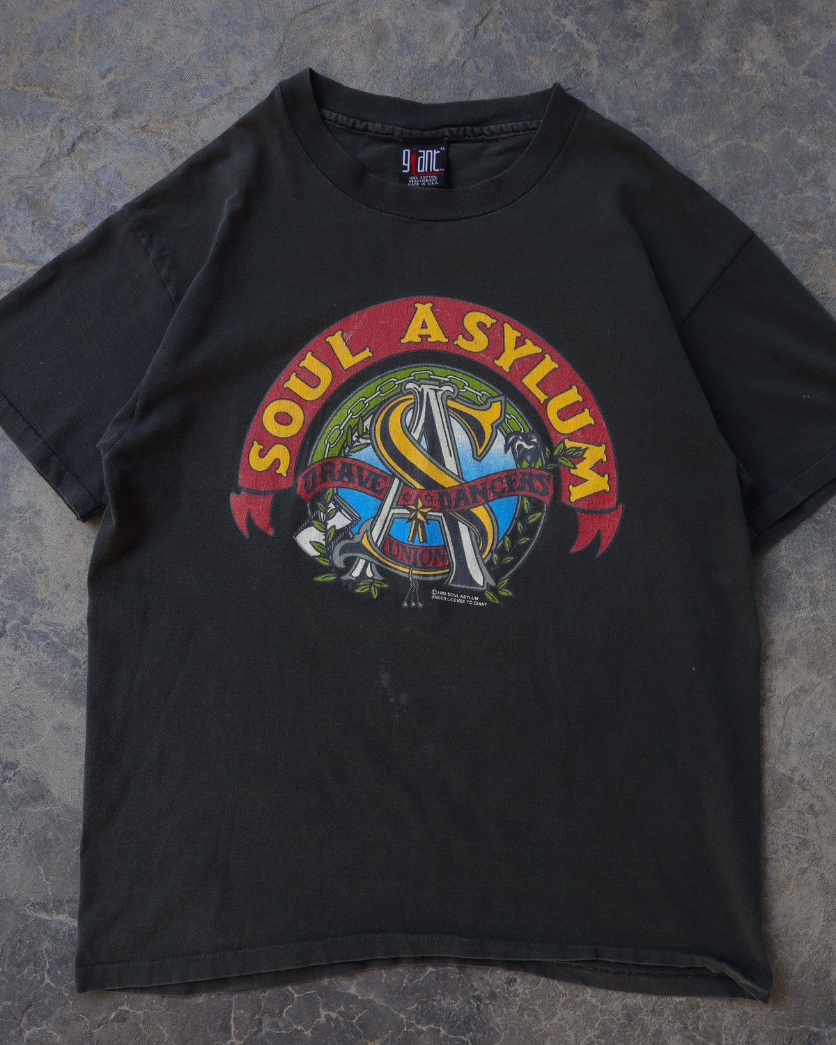 Vintage 90s Soul Asylum Grave Dancers Union Black Tour Tee Xl Hoodie, Sweatshirt | PodTeesHub.com