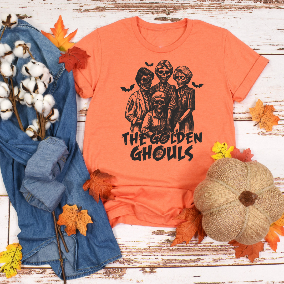 The Golden Ghouls Halloween Graphic Tee Hoodie, Sweatshirt | PodTeesHub.com