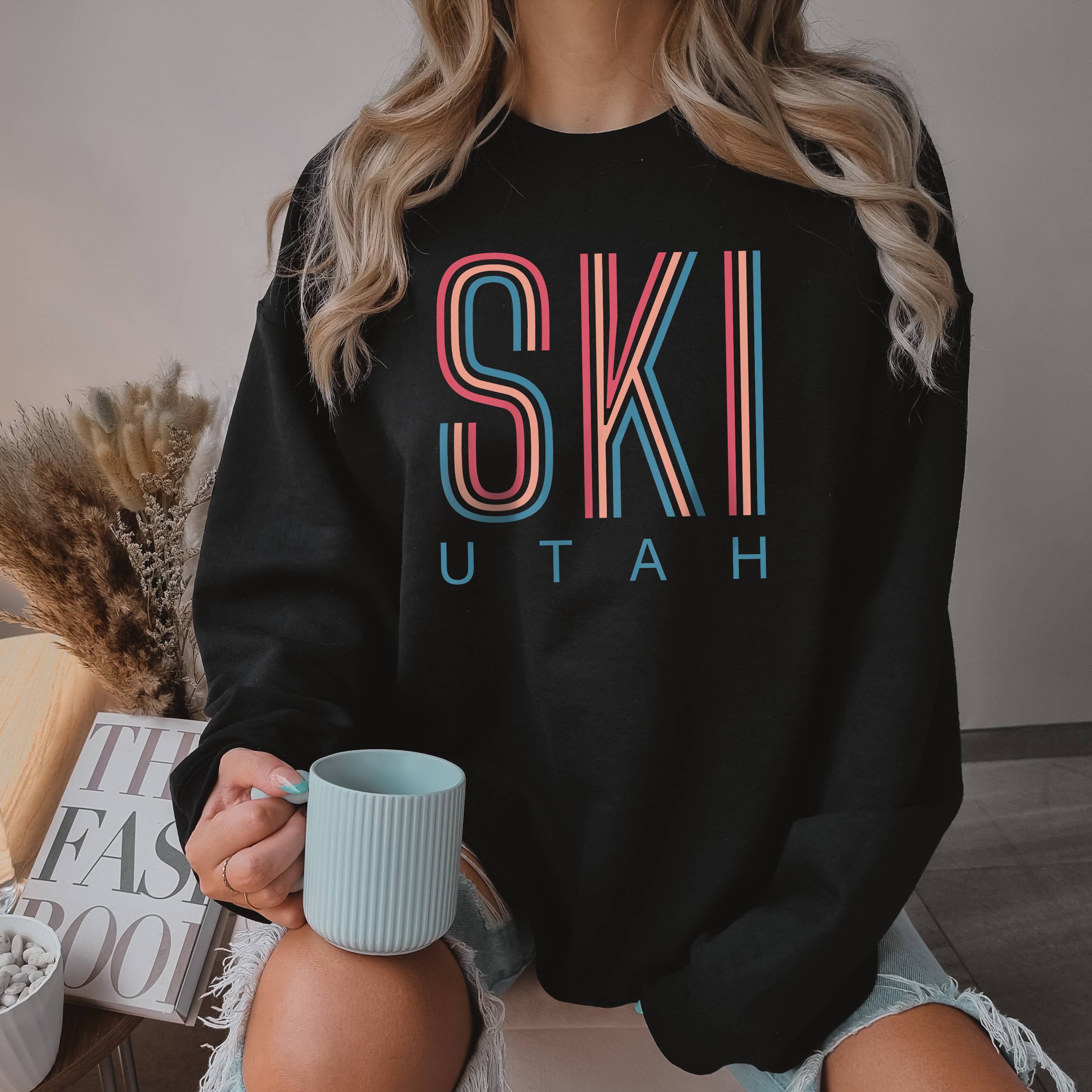 Ski State Sweatshirt | Choose State |White or Black Crewneck T-Shirts, Hoodie | PodTeesHub.com