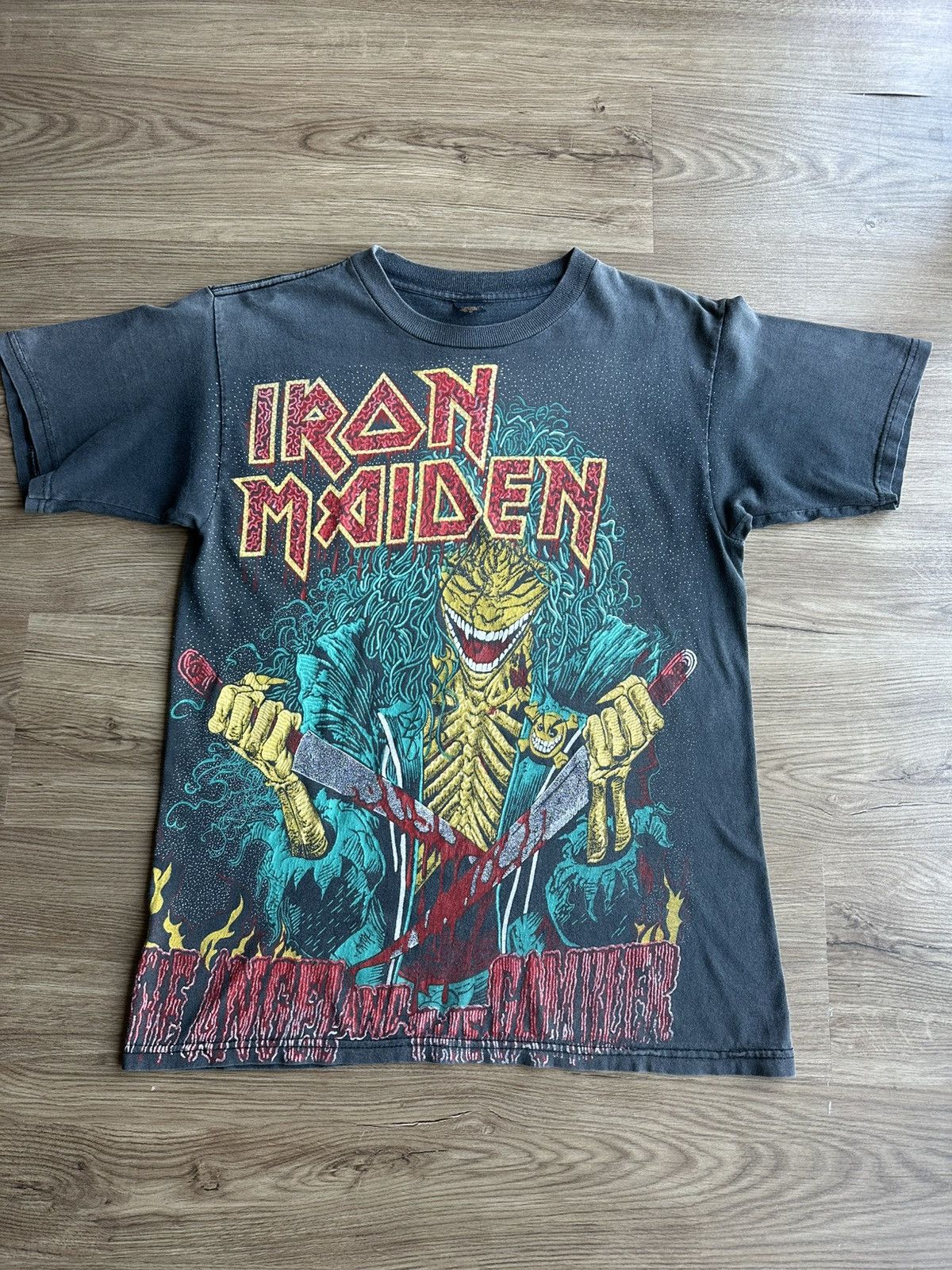 Iron Maiden X Vintage Vintage Iron Maiden Angel The Gambler Shirt Band Tee Mexico Hoodie, Sweatshirt | PodTeesHub.com