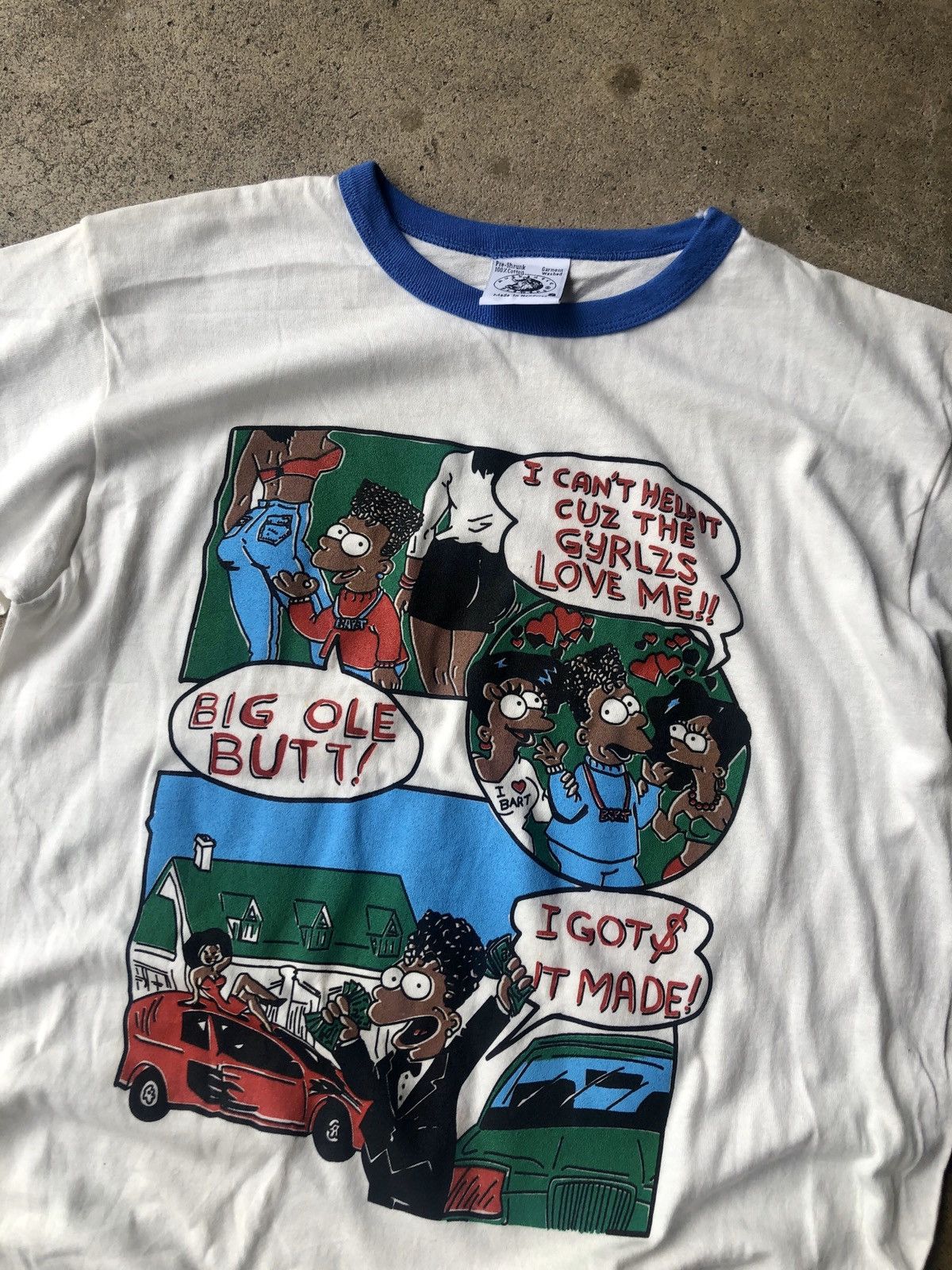 Vintage 90 S Black Bart Simpson Bootleg Ringer Tee Simpson S Hoodie, Sweatshirt | PodTeesHub.com