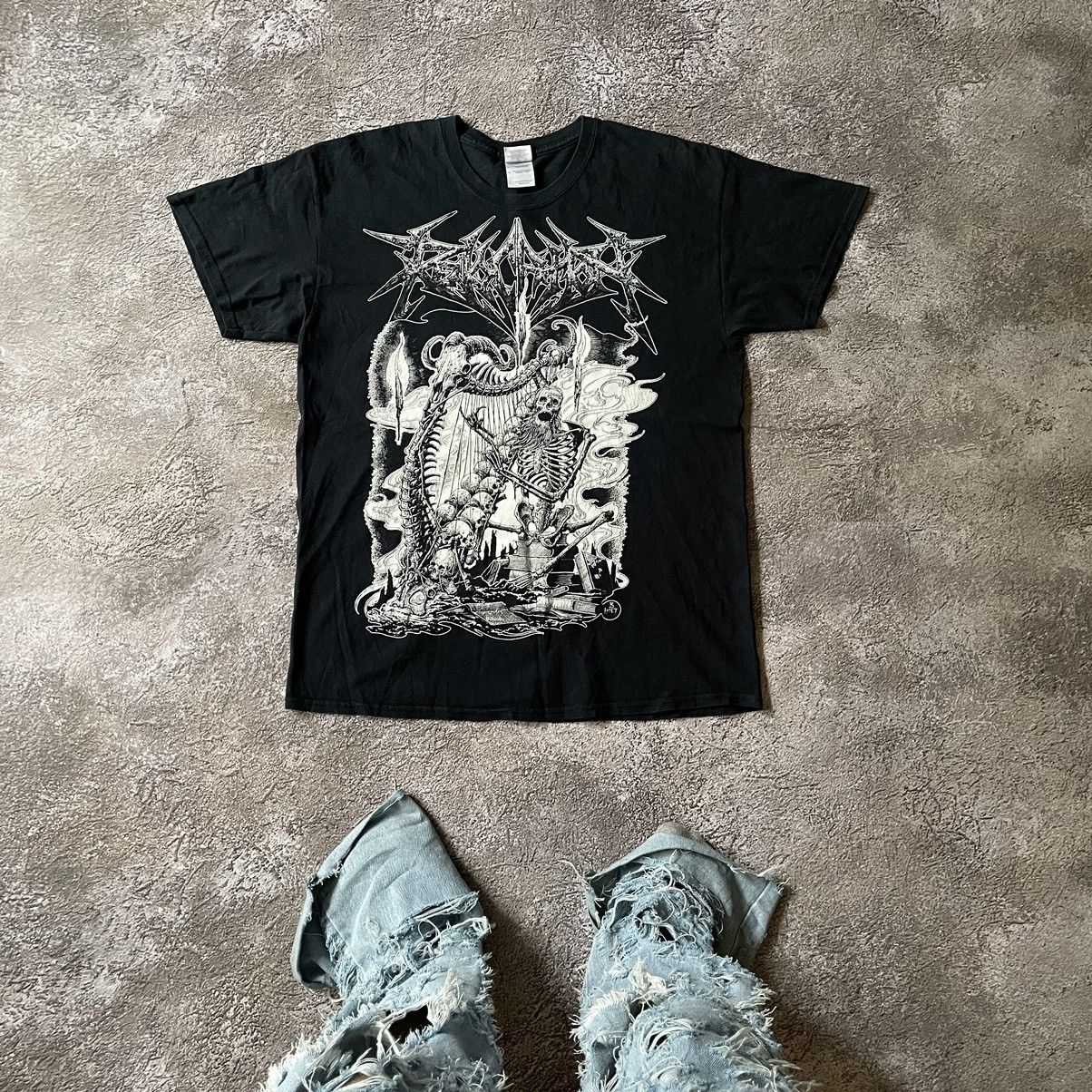 Gildan X Vintage Vintage Y2k Skeleton Scream Face Dead Skulls Tour Horror Tee Hoodie, Sweatshirt | PodTeesHub.com