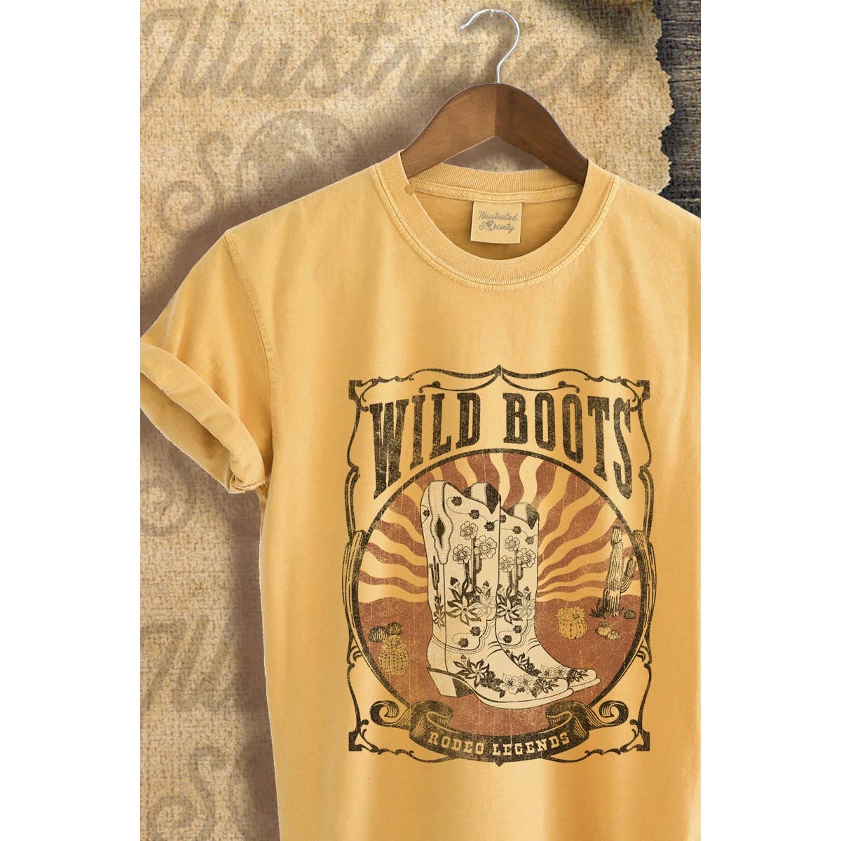 Wild Boot Rodeo Legend Vintage Graphic  Tee Hoodie, Sweatshirt | PodTeesHub.com