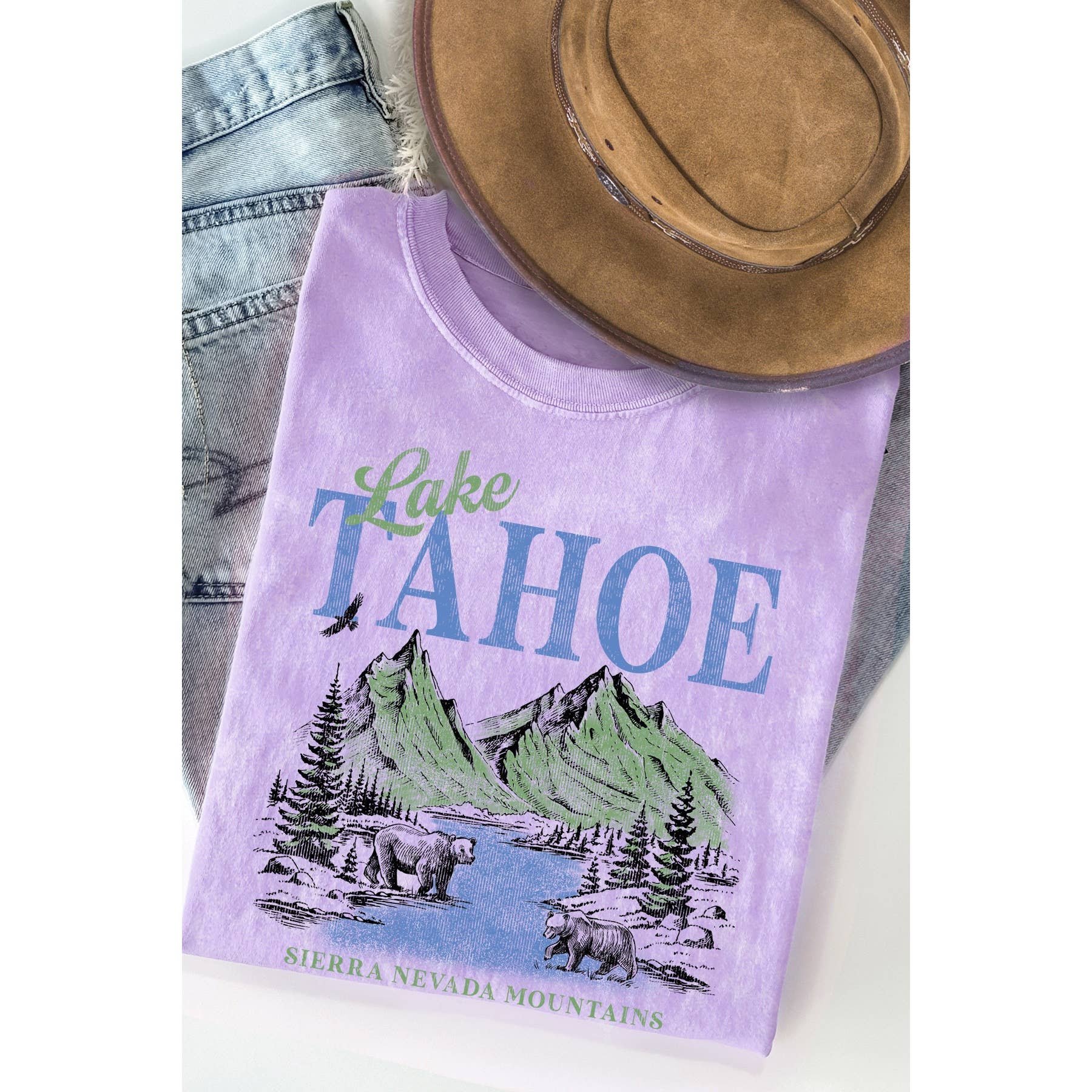 Lake Tahoe Sierra Nevada Mountains Mineral Wash T Shirt Hoodie, Sweatshirt | PodTeesHub.com