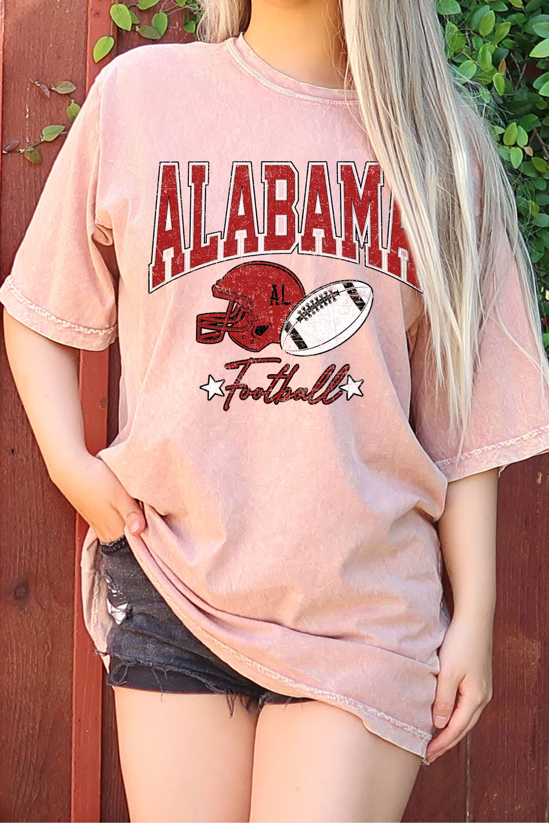 Alabama Football Puff Oversize Mineral Graphic Tshirt Hoodie, Sweatshirt | PodTeesHub.com