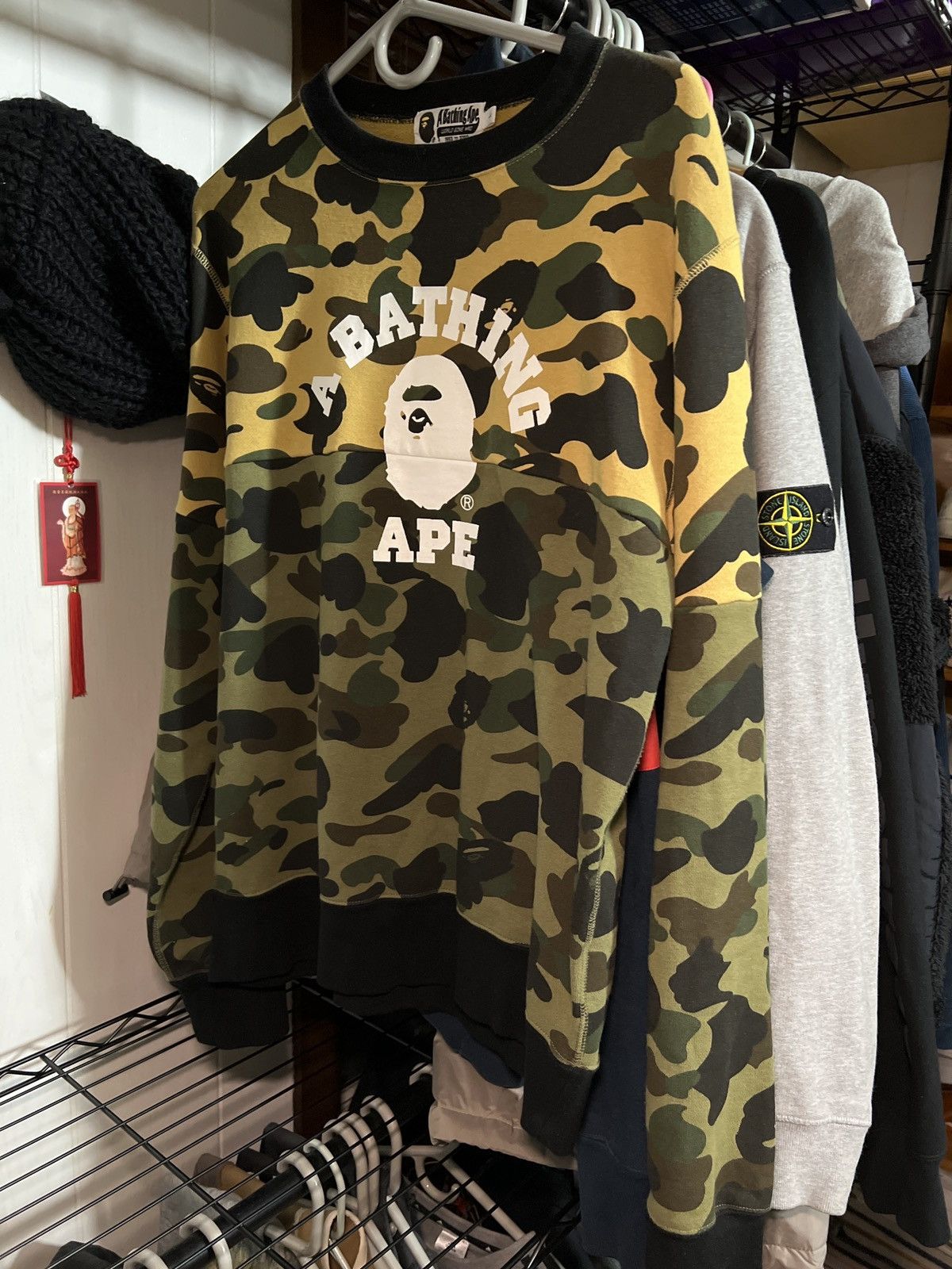 Bape A Bathing Ape 1st Camo Half Crewneck T-Shirts, Hoodie, Sweatshirt | PodTeesHub.com