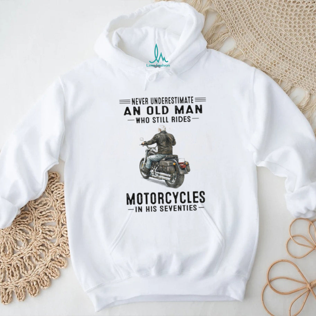 70s Biker Old Man Motorcycle Rider T Shirt