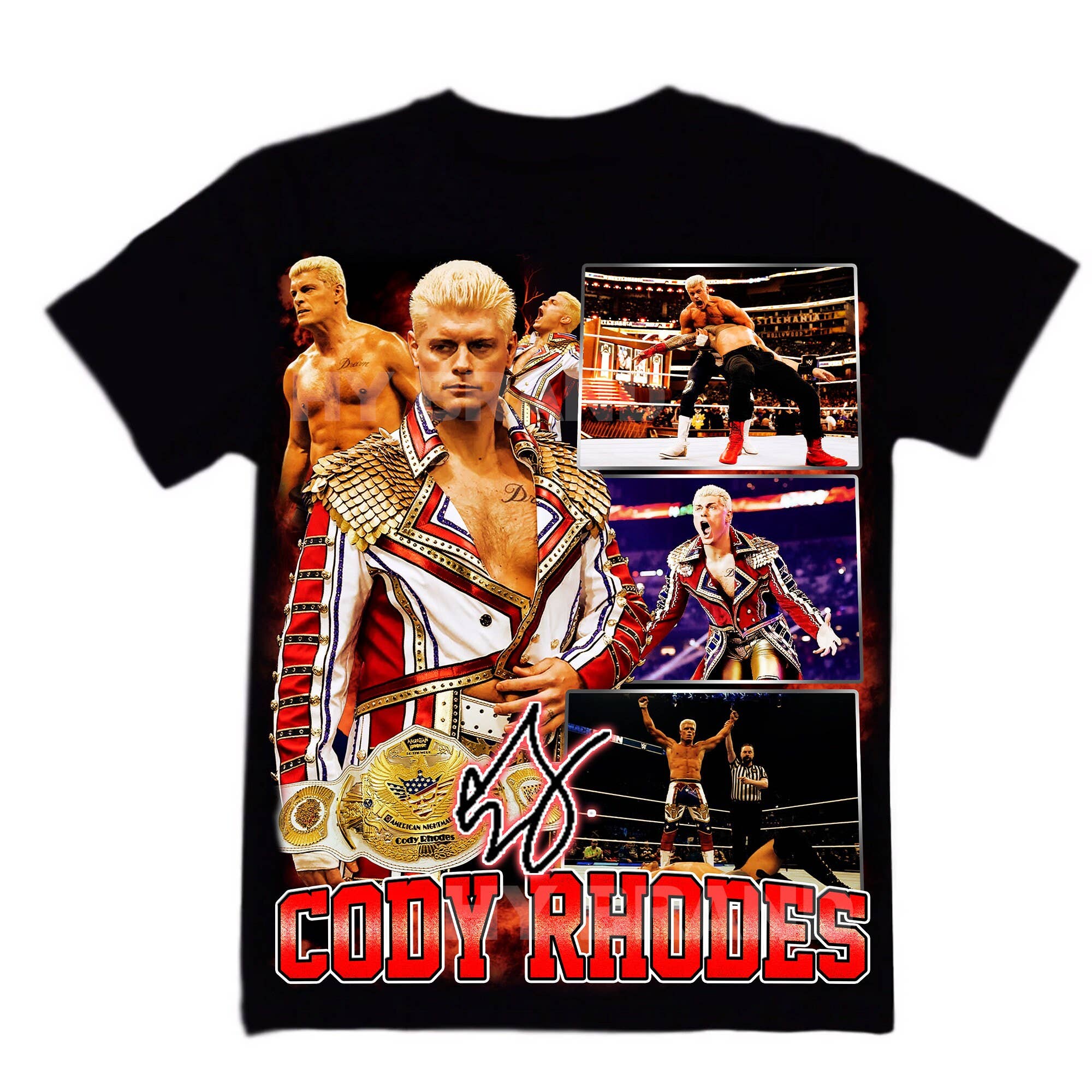 Cody Rhodes Vintage Bootleg Football Tee Ready To Print Shir Hoodie, Sweatshirt | PodTeesHub.com