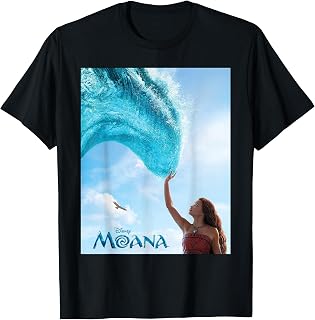 Moana Live-Action Movie 2026 Ocean Wave & Logo Poster T-Shirt