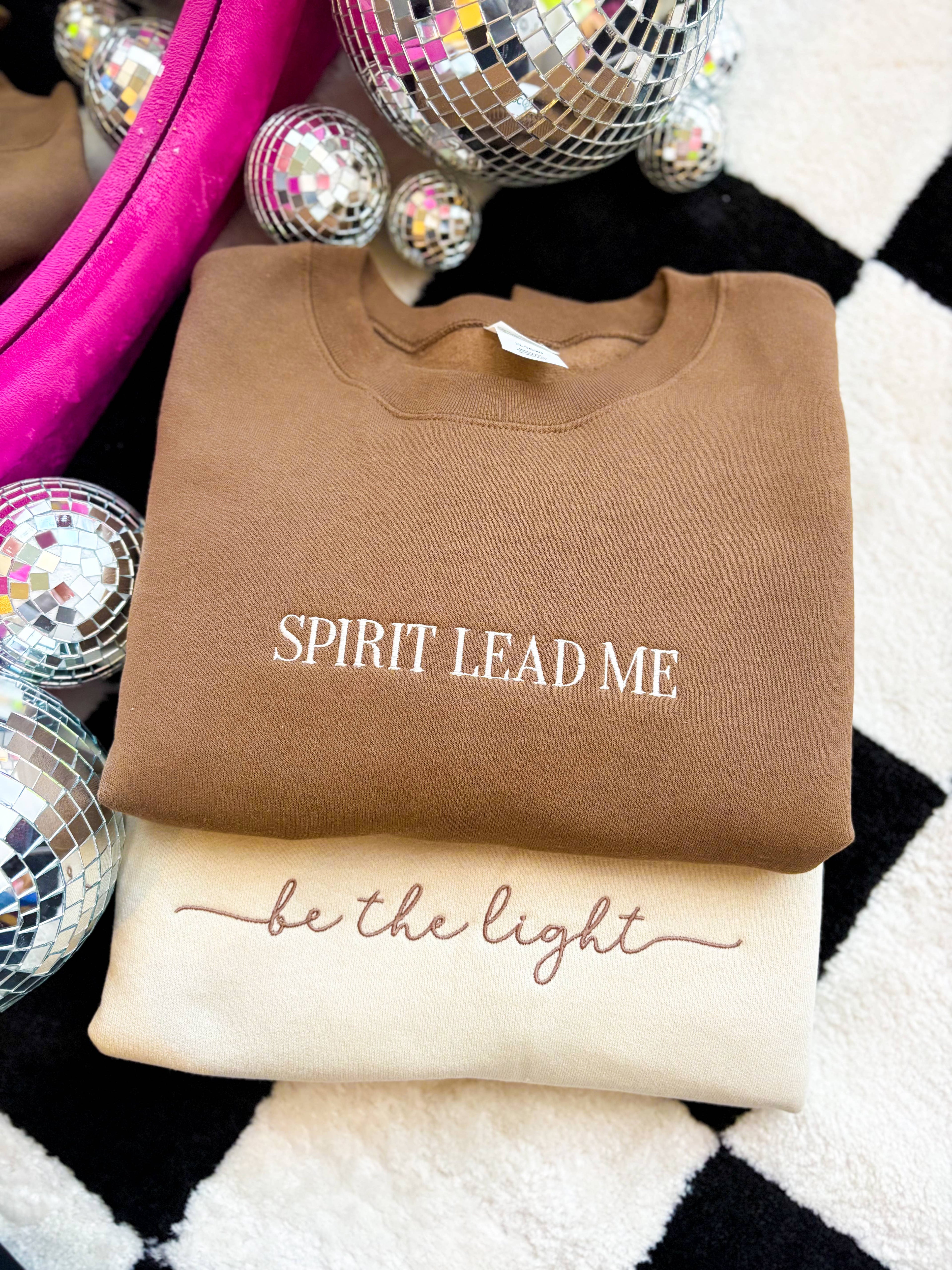 Be the Light Embroidered Crewneck Sweatshirt | Faith Based T-Shirts, Hoodie | PodTeesHub.com