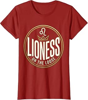 Lioness On The Loose Leo Women Zodiac Design T-Shirt
