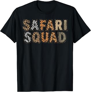 Safari Squad Animal Print Zoo Keeper Crew Men Women Kids T-Shirt