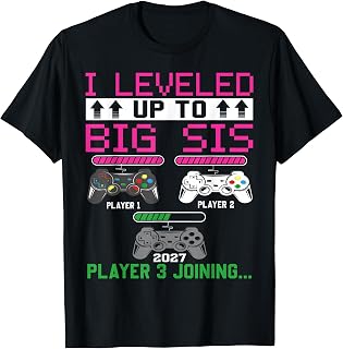 leveled Up to Big Sister Again 2027 Promoted to Big Sister T-Shirt